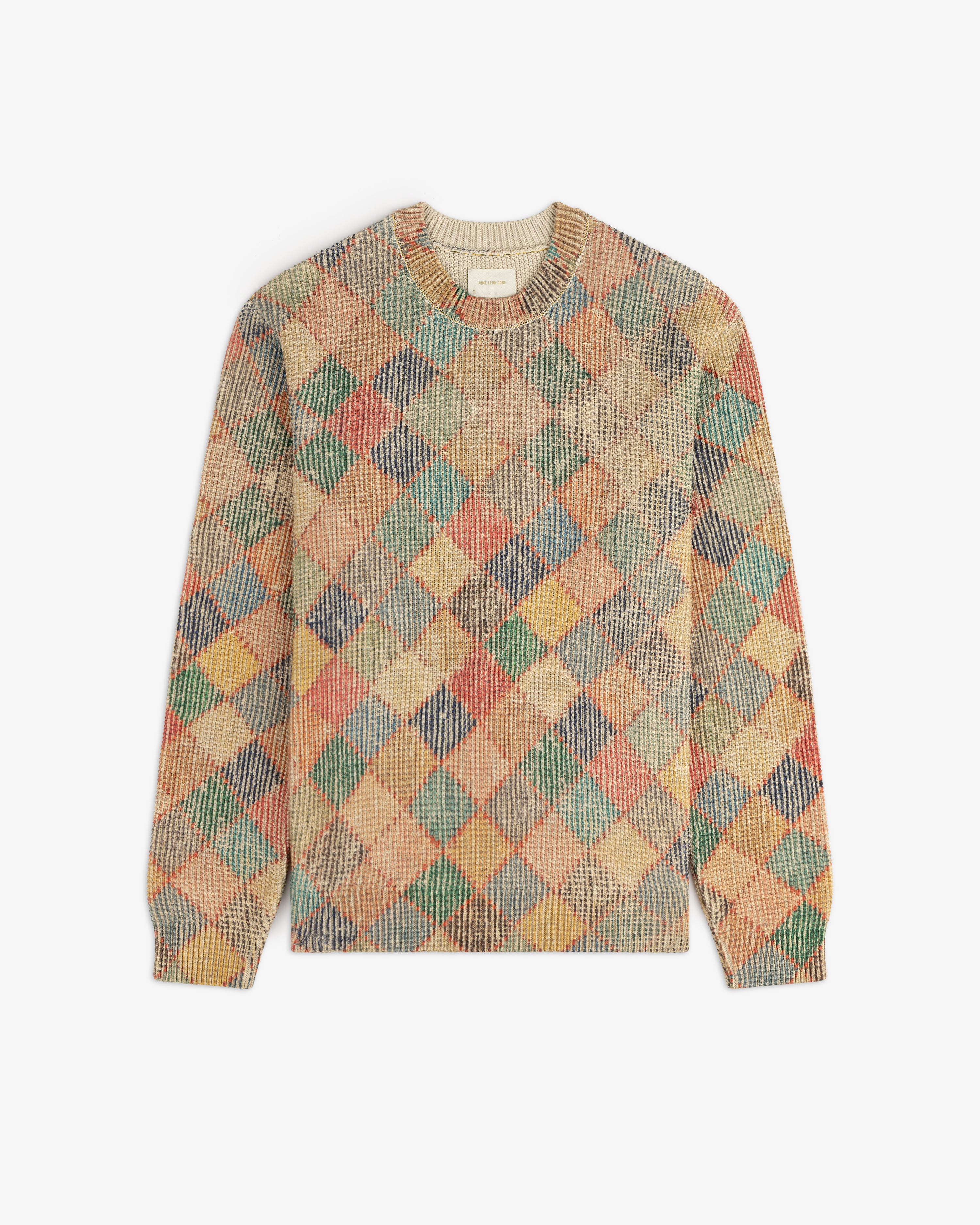 aim-leon-dore-kilim-argyle-crewneck-pullover-multicolor image 2