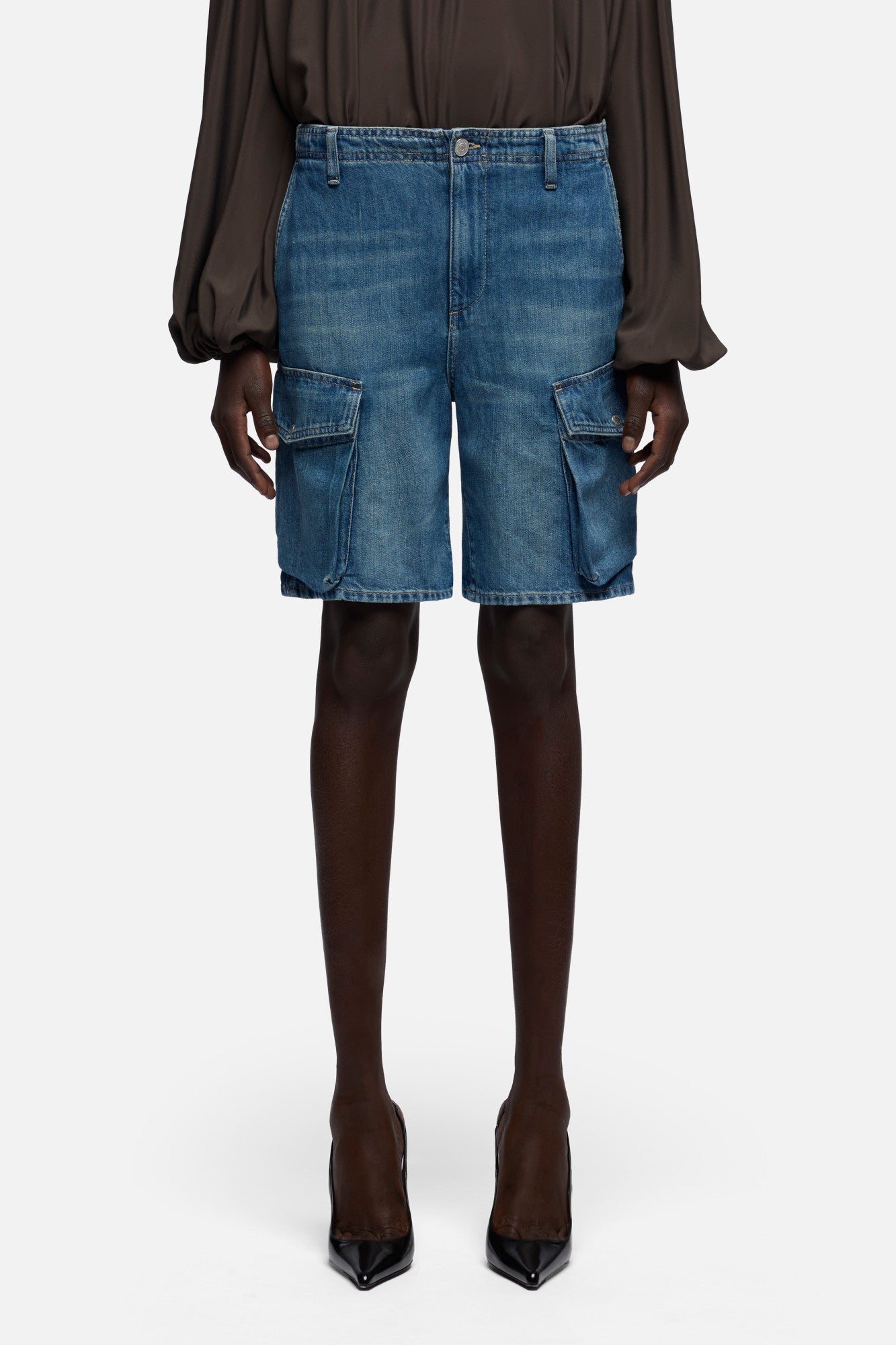 7-for-all-mankind-cargo-lola-short-indigo-linen-damen-cargoshorts image 3