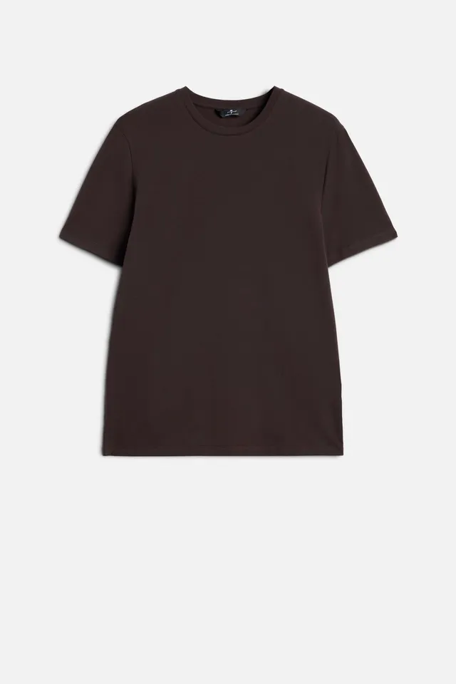 7-for-all-mankind-tee-luxe-performance-t-shirt-espresso-braun-herren image 1