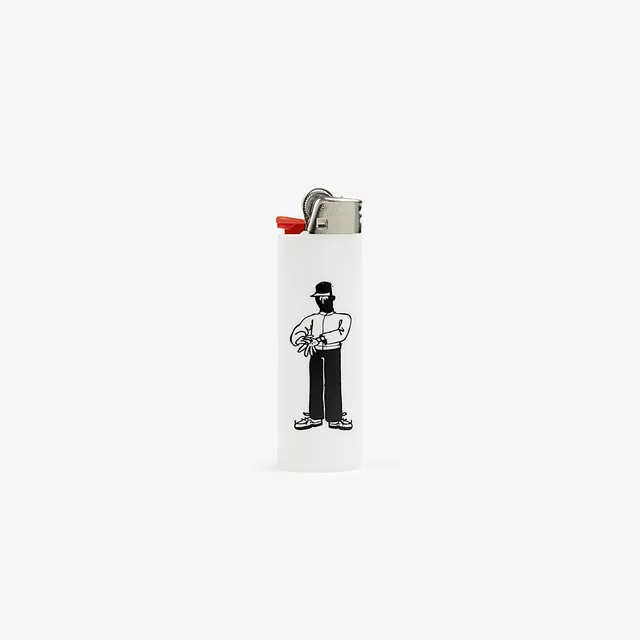 aim-leon-dore-caricature-lighter-feuerzeug-wei-schwarz-3 image 1