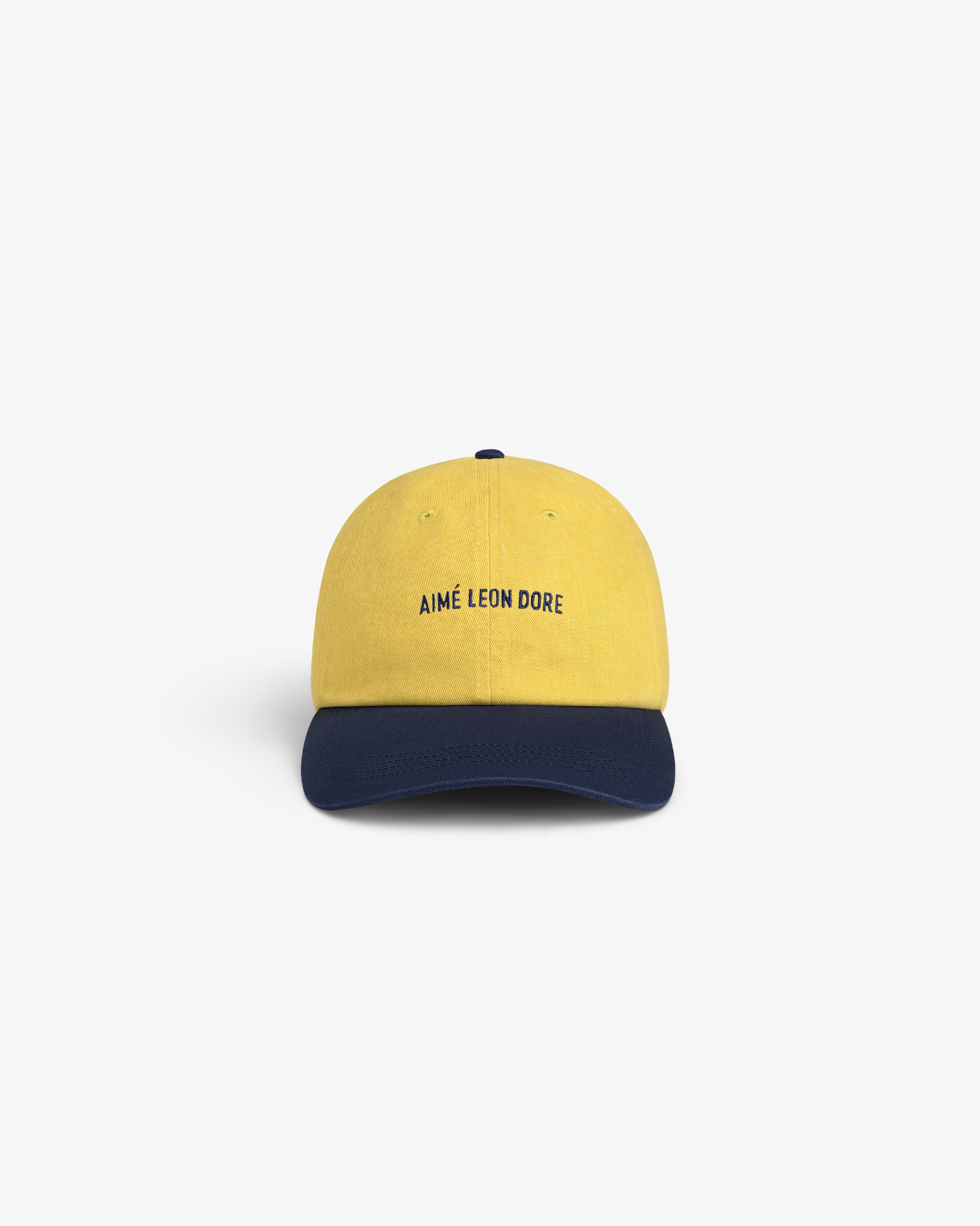 aim-leon-dore-pigment-dyed-logo-cap-gelb-navy image 2