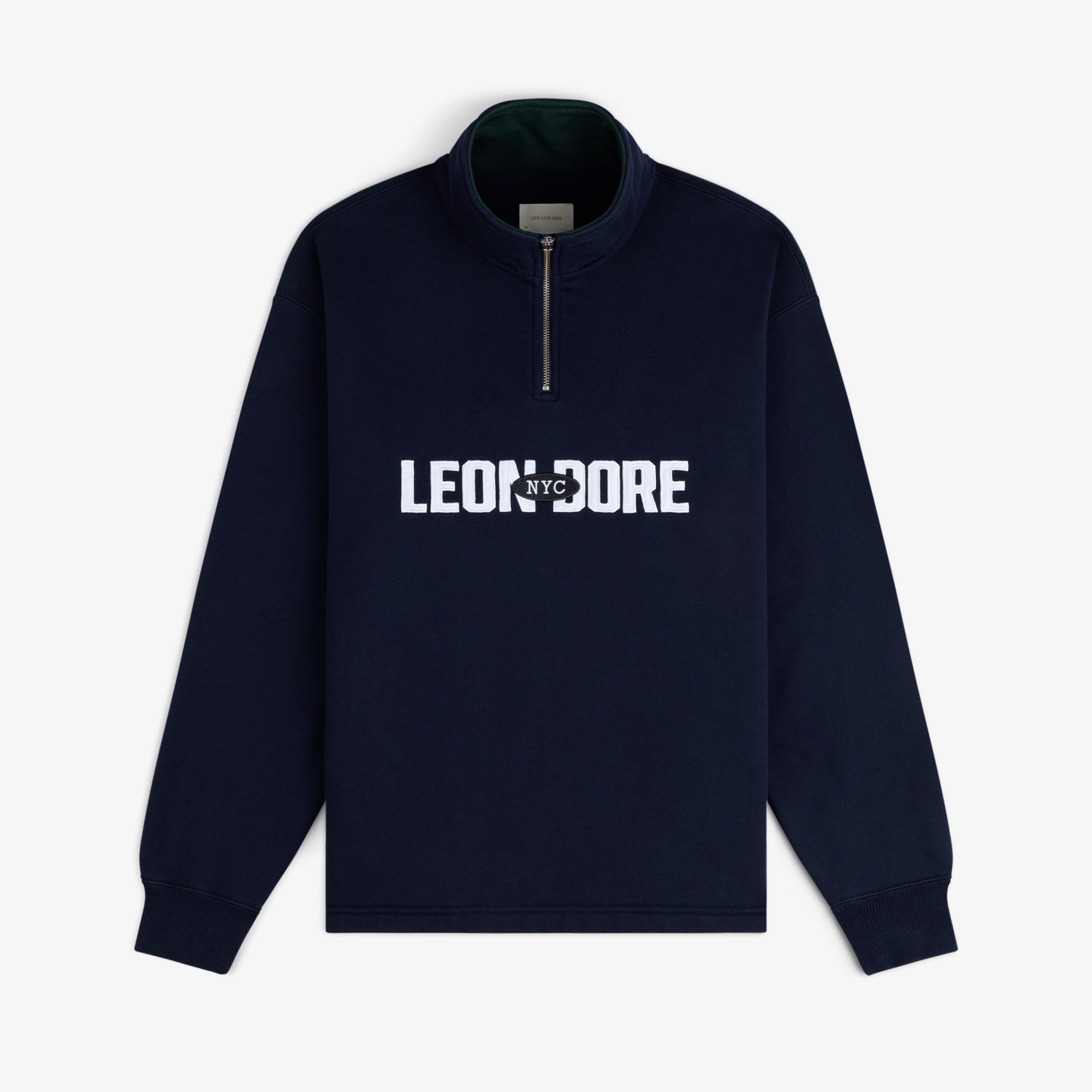 aim-leon-dore-aim-souvenir-quarter-zip-pullover-navy image 1