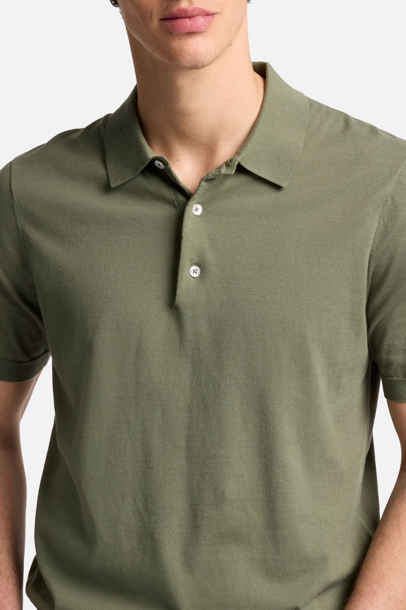 7-for-all-mankind-polo-sweater-army-green-herren-kurzarm-baumwolle image 8