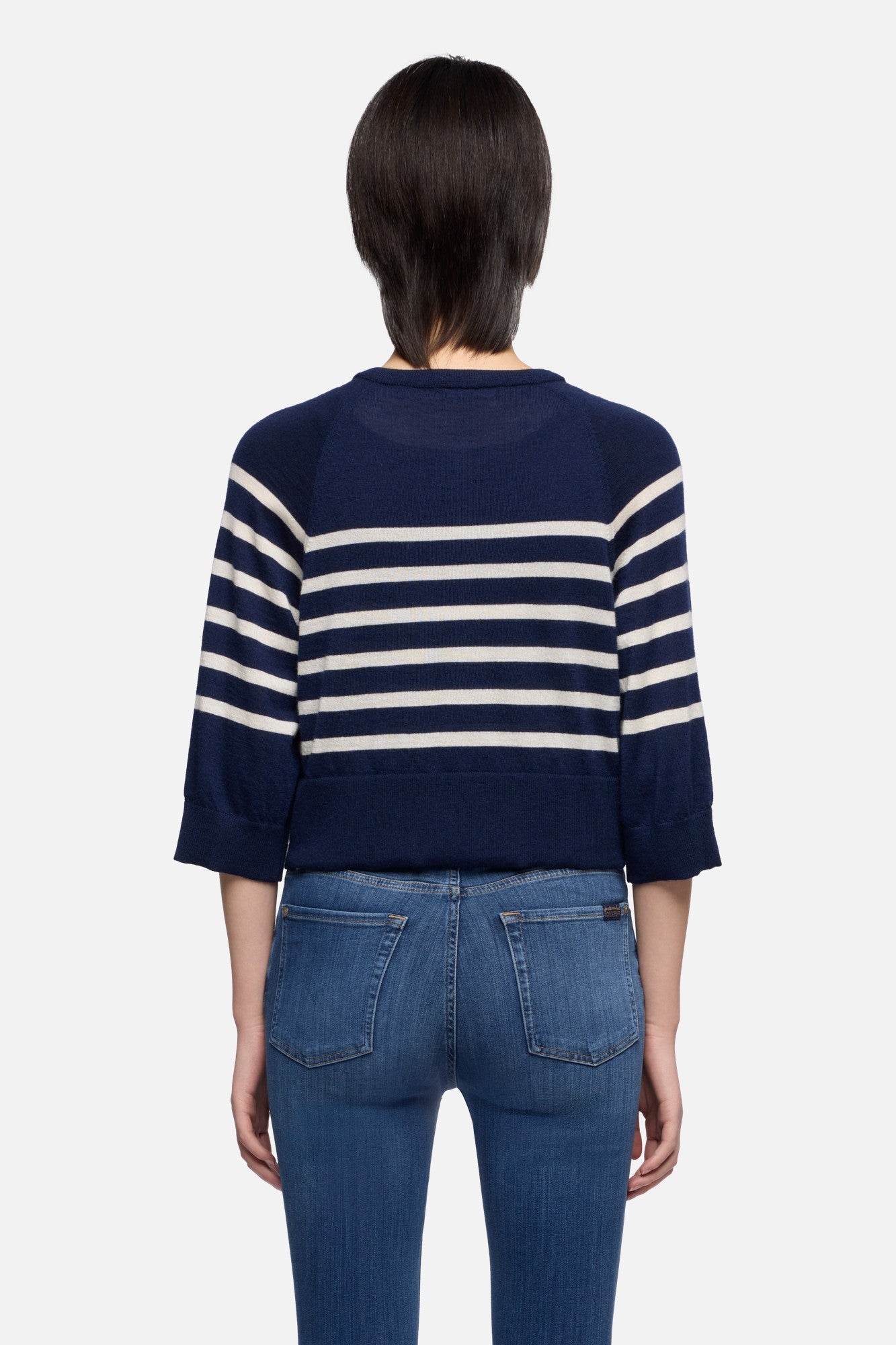 7-for-all-mankind-bubble-cardigan-kaschmir-gestreift-ink-damen image 5