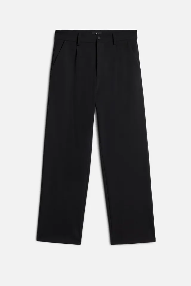 7-for-all-mankind-pleated-trouser-luxe-performance-knit-hose-schwarz image 1