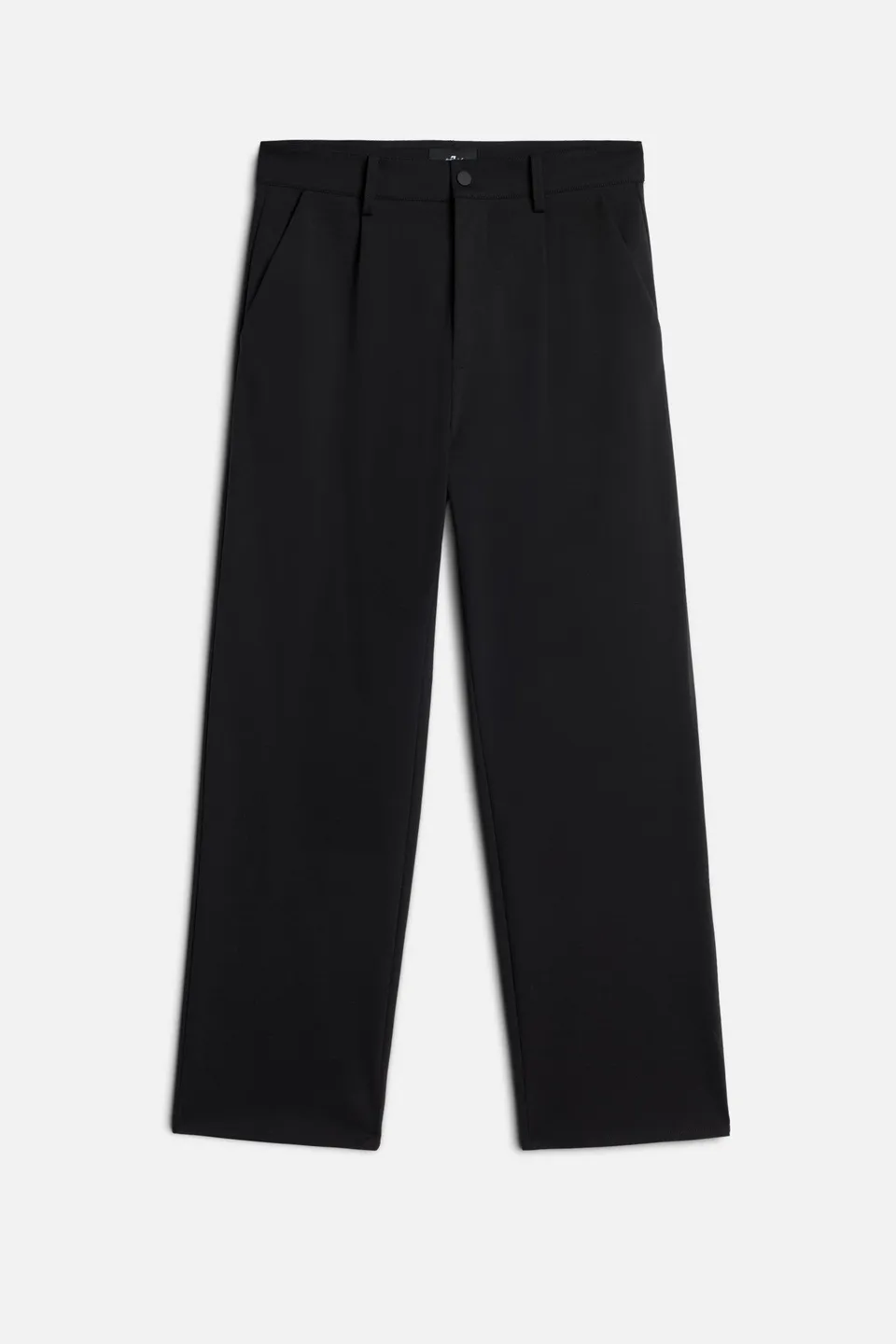 7-for-all-mankind-pleated-trouser-luxe-performance-knit-hose-schwarz image 1