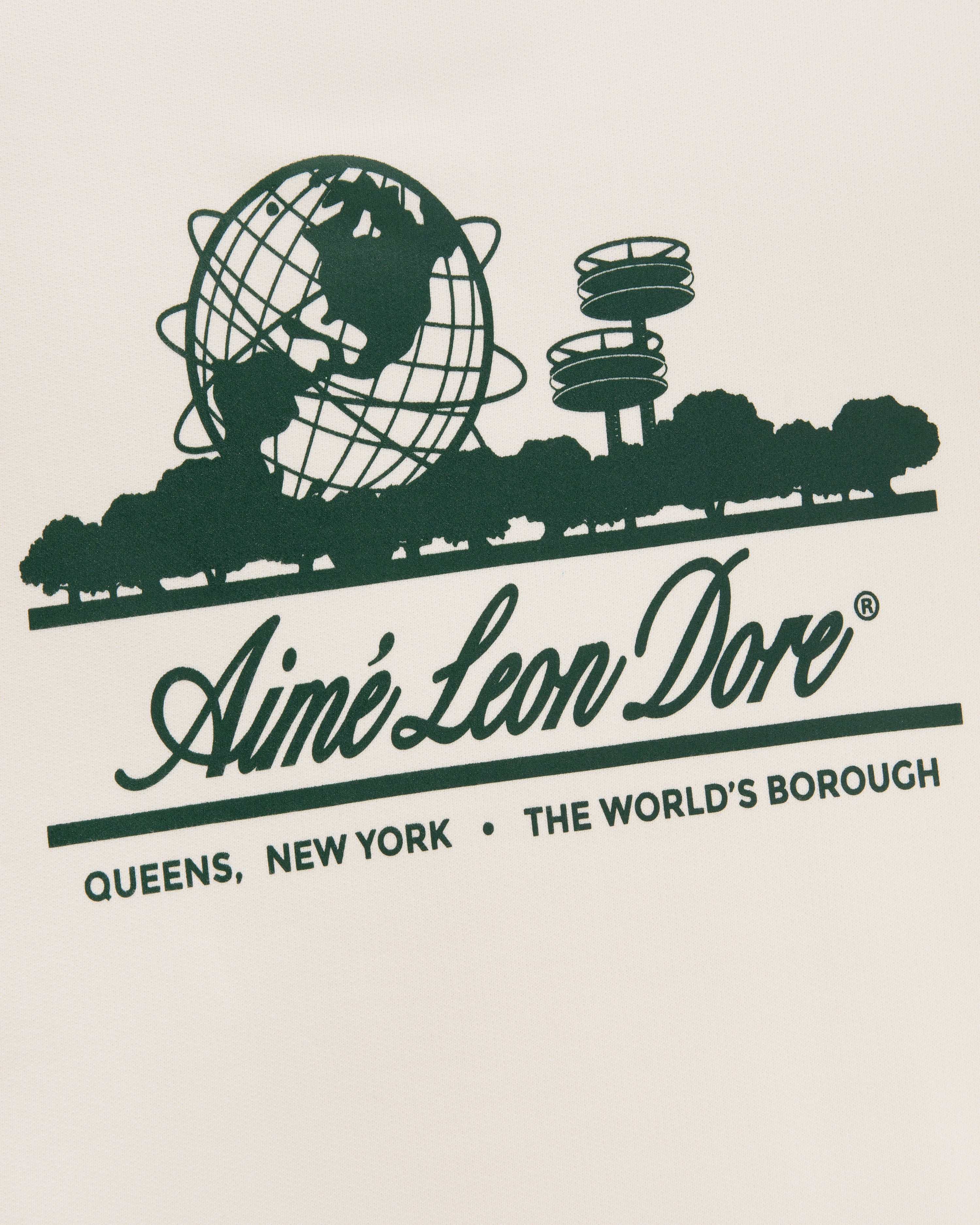 aim-leon-dore-unisphere-hoodie-cream-loopback-fleece-drop-shoulder image 6