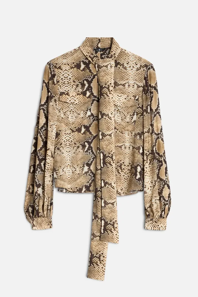7-for-all-mankind-balloon-sleeve-blouse-viscose-snake image 1