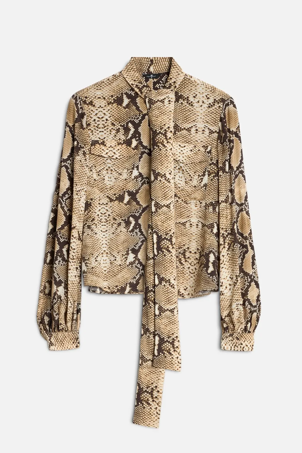 7-for-all-mankind-balloon-sleeve-blouse-viscose-snake image 1