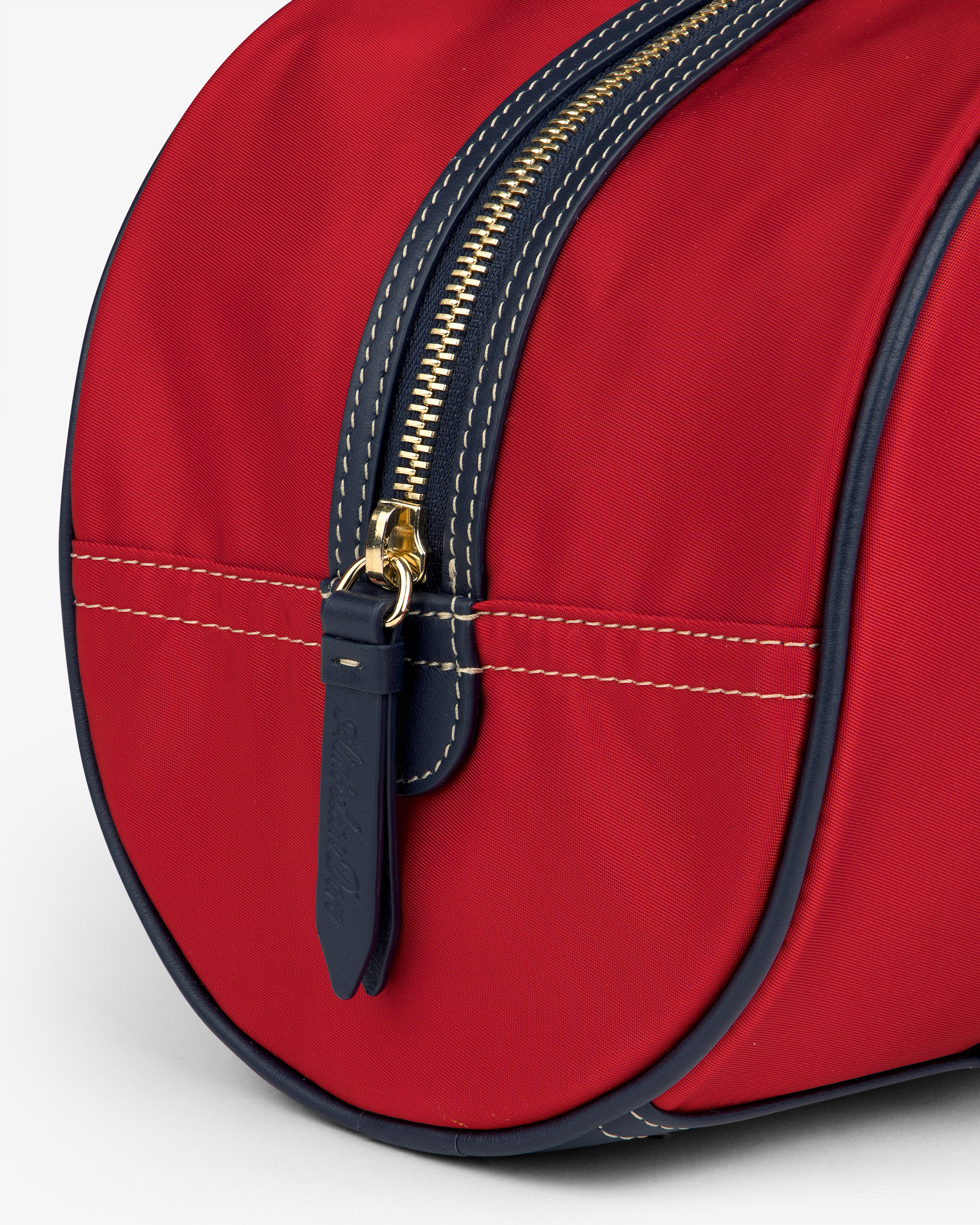 aim-leon-dore-mini-duffle-shoulder-bag-rot-navy-nylon-leder image 7