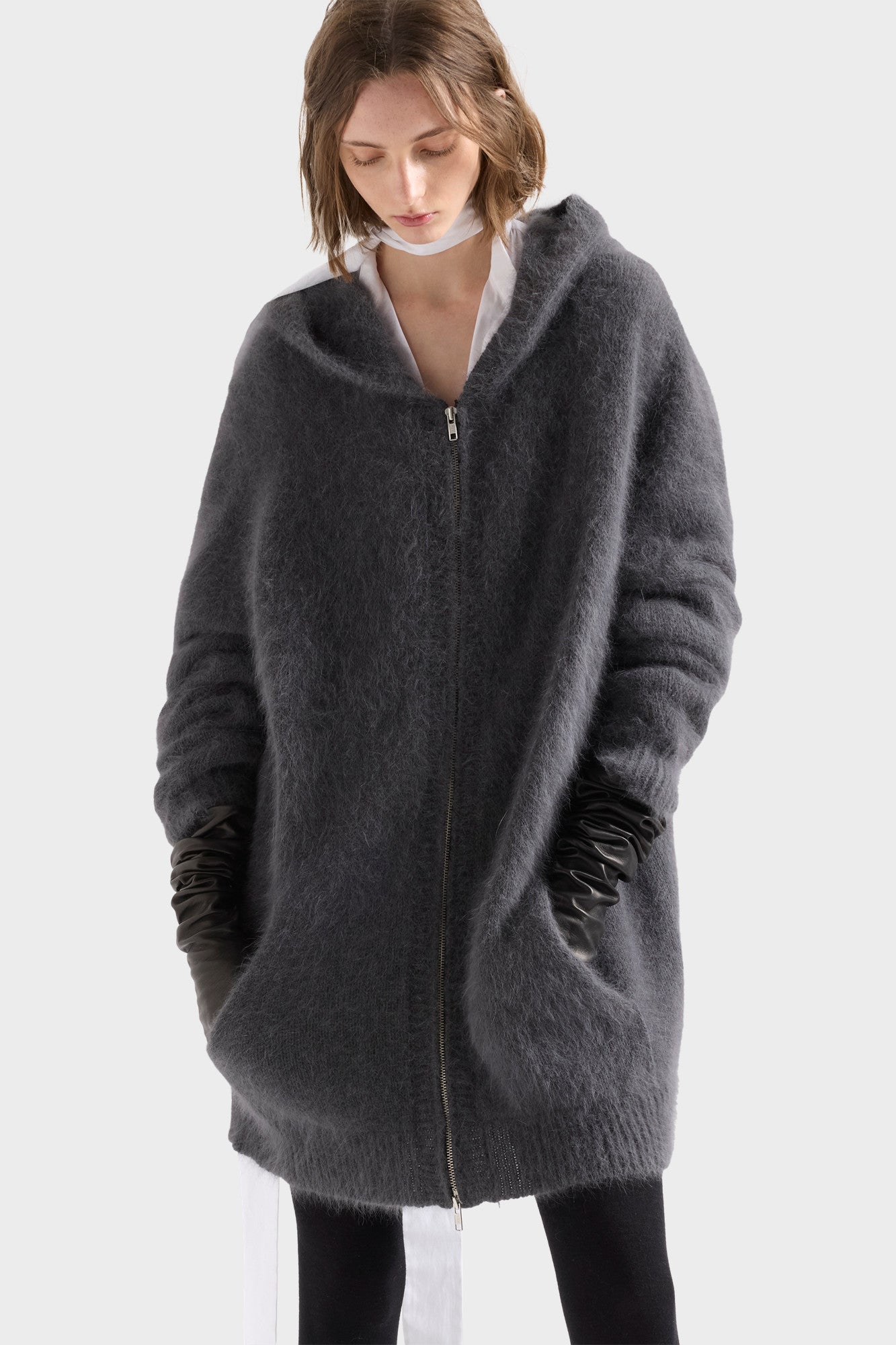 7-for-all-mankind-fuzzy-zip-hoodie-alpaca-blend-stone-damen-hoodie image 3