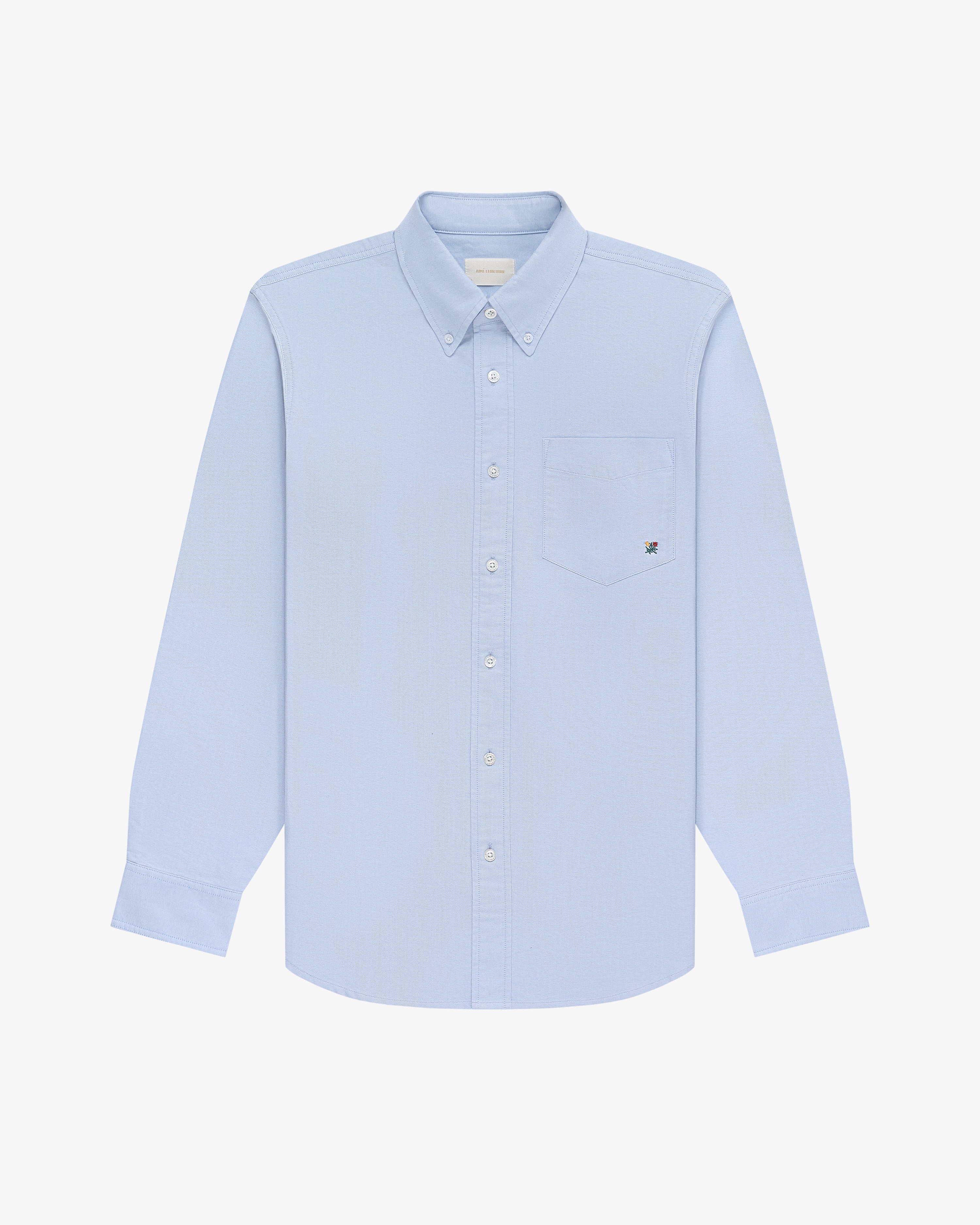 aim-leon-dore-crest-oxford-shirt-blau-regular-fit image 2