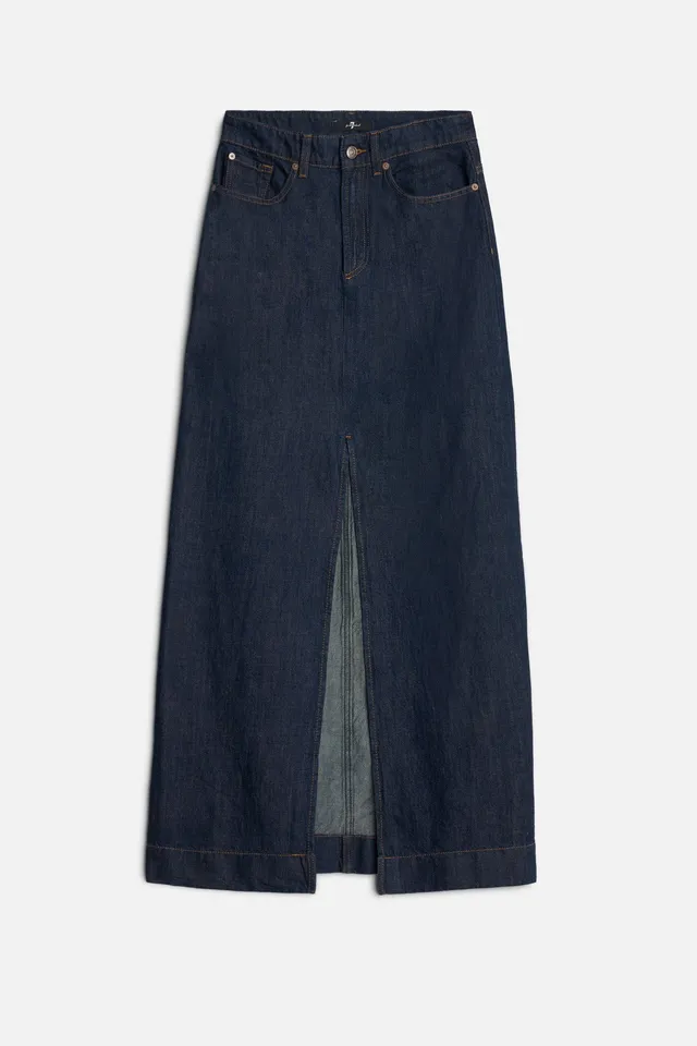 7-for-all-mankind-indigo-linen-calla-maxirock-blueberry-damen image 1