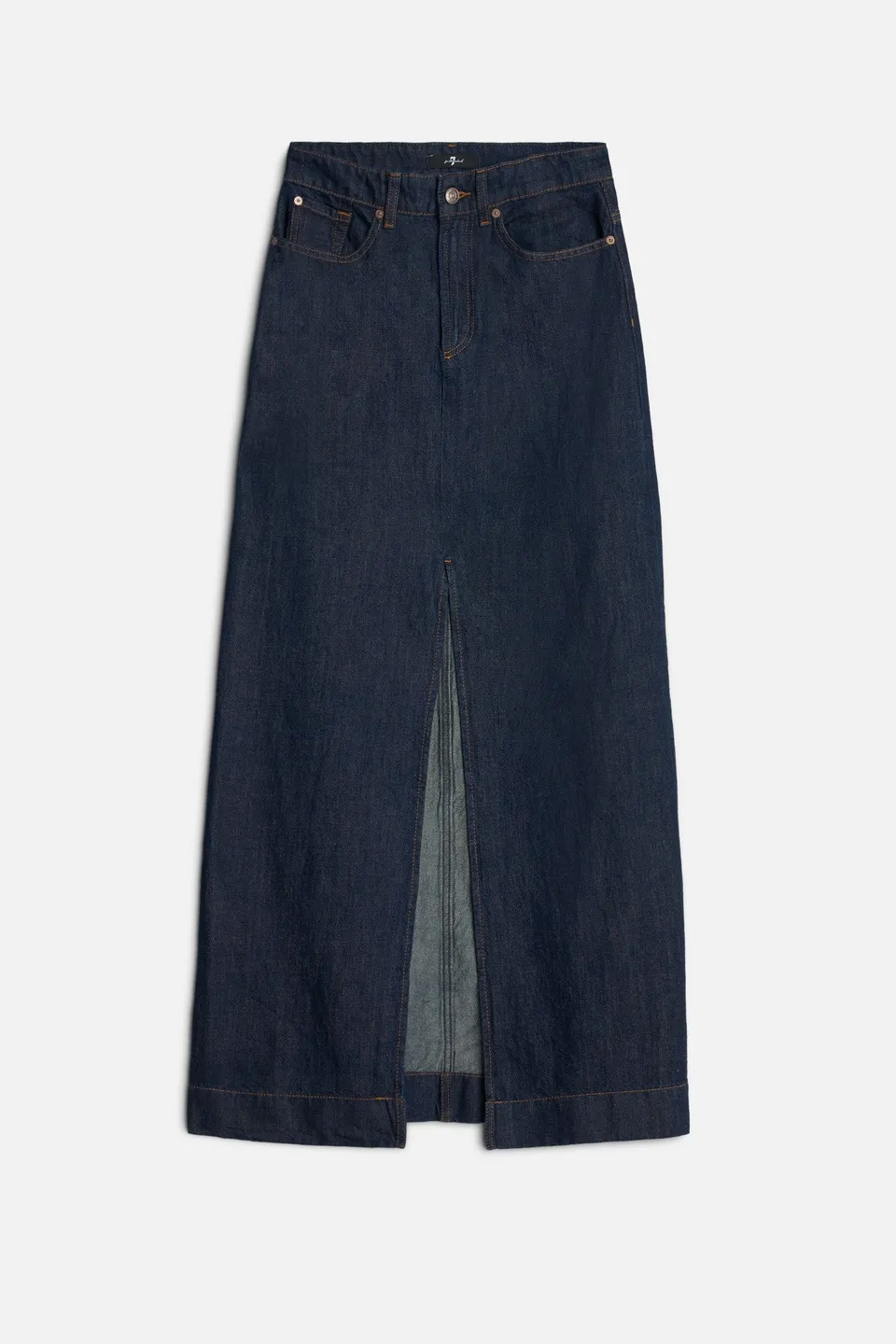 7-for-all-mankind-indigo-linen-calla-maxirock-blueberry-damen image 1