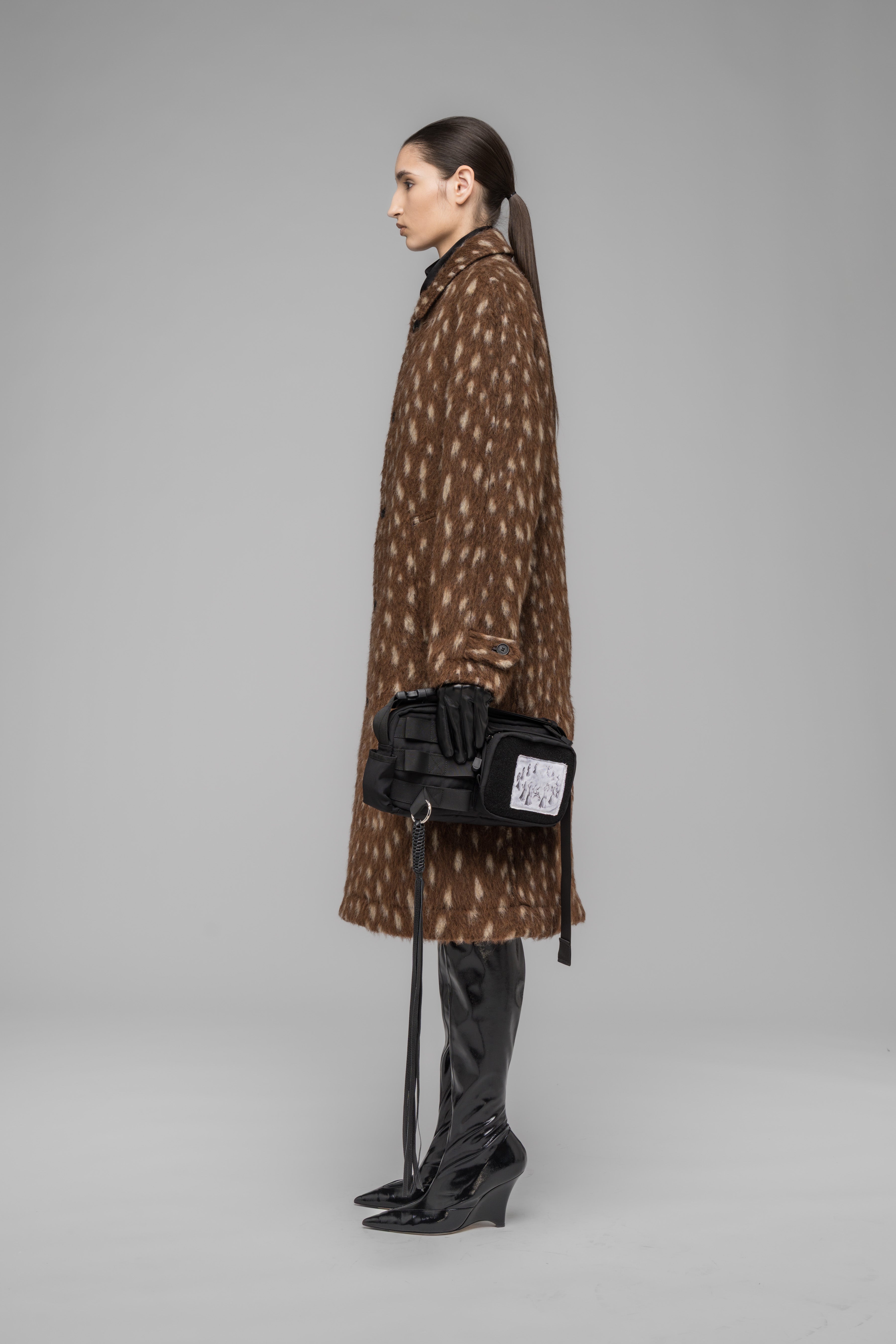 032c-bambi-car-coat-damen-jacquard-wollmantel image 3