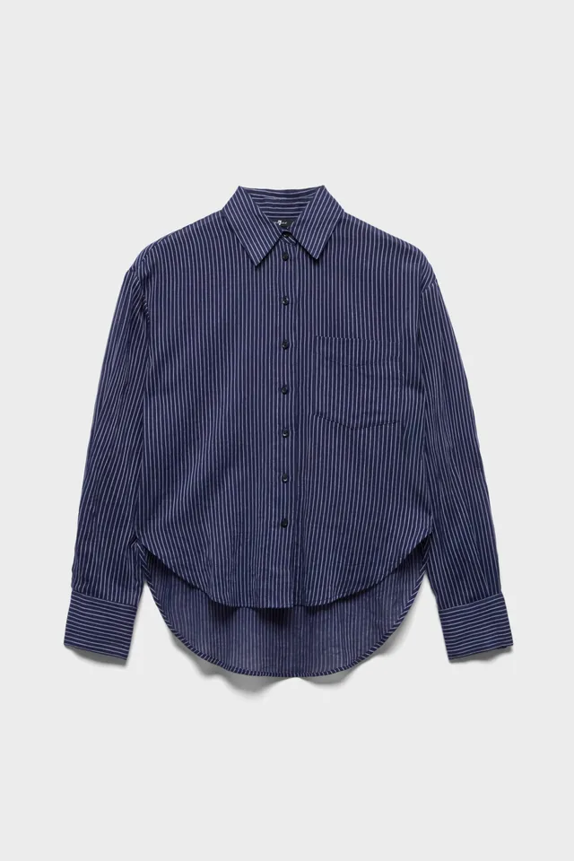 7-for-all-mankind-oversize-button-down-hemd-navy-stripe image 1