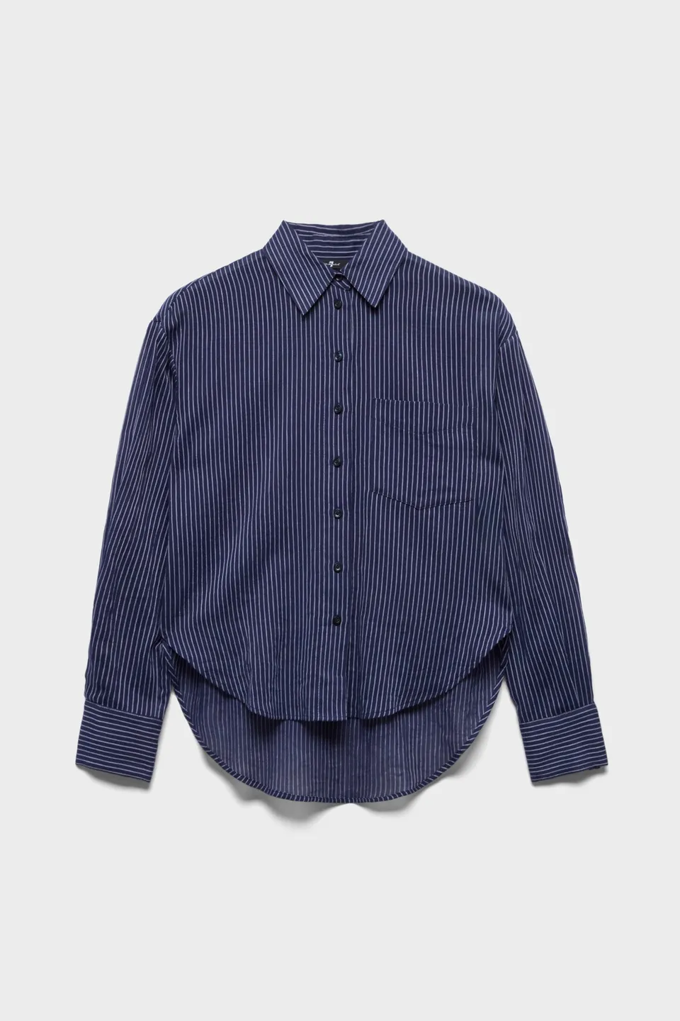 7-for-all-mankind-oversize-button-down-hemd-navy-stripe image 1