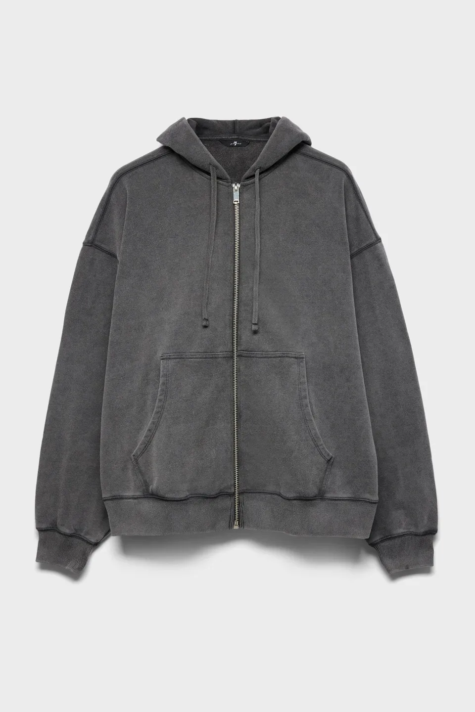 7-for-all-mankind-zip-hoodie-herren-in-schwarz image 1