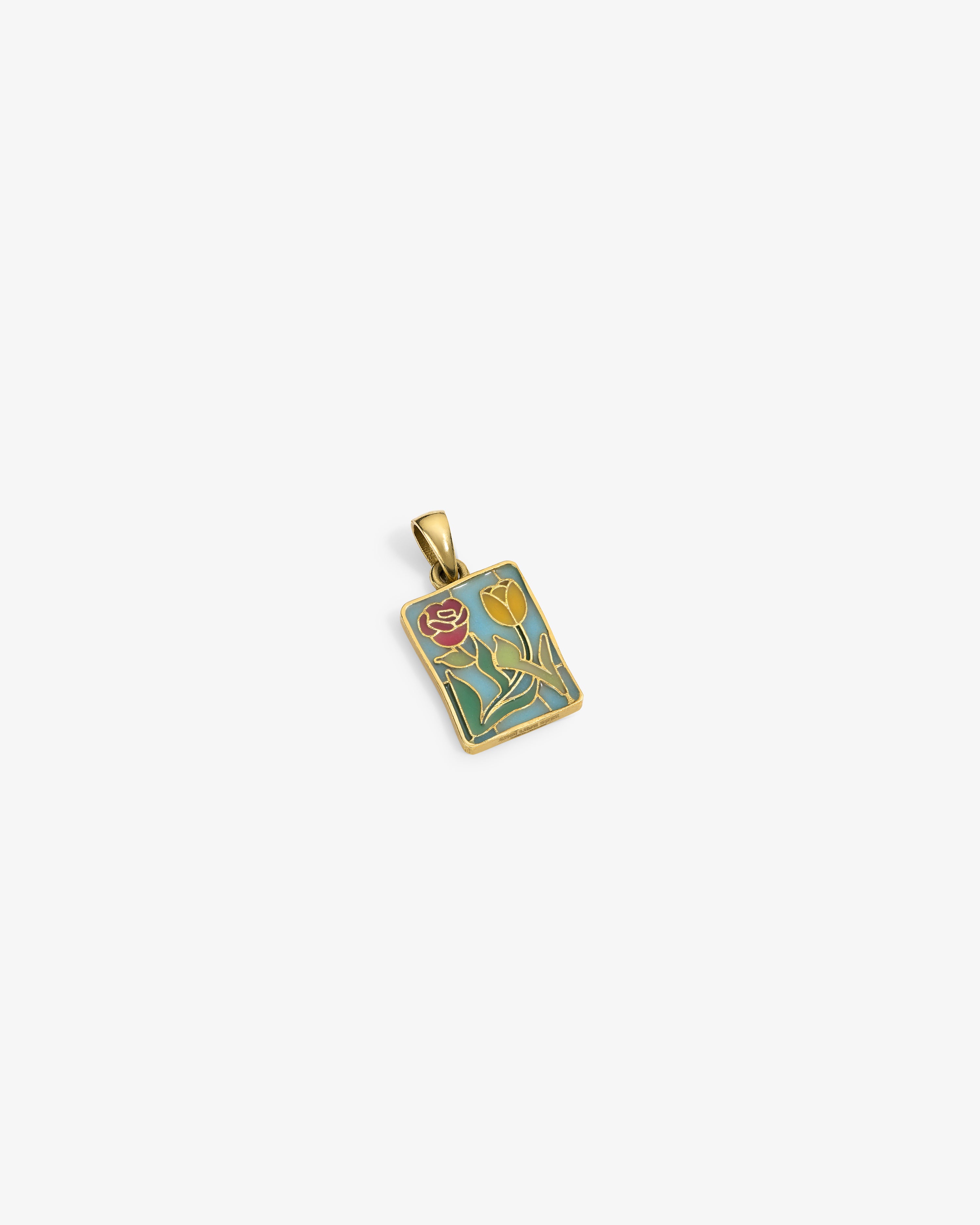 aim-leon-dore-14kt-gold-stained-glass-crest-anh-nger image 2