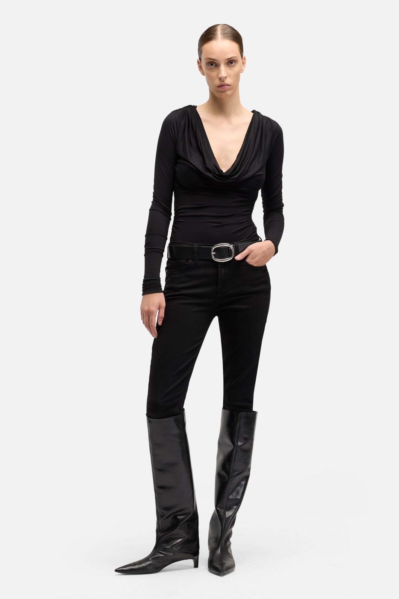 7-for-all-mankind-b-air-ankle-skinny-damen-jeans-in-rinsed-black-mid-rise-kn-che image 2