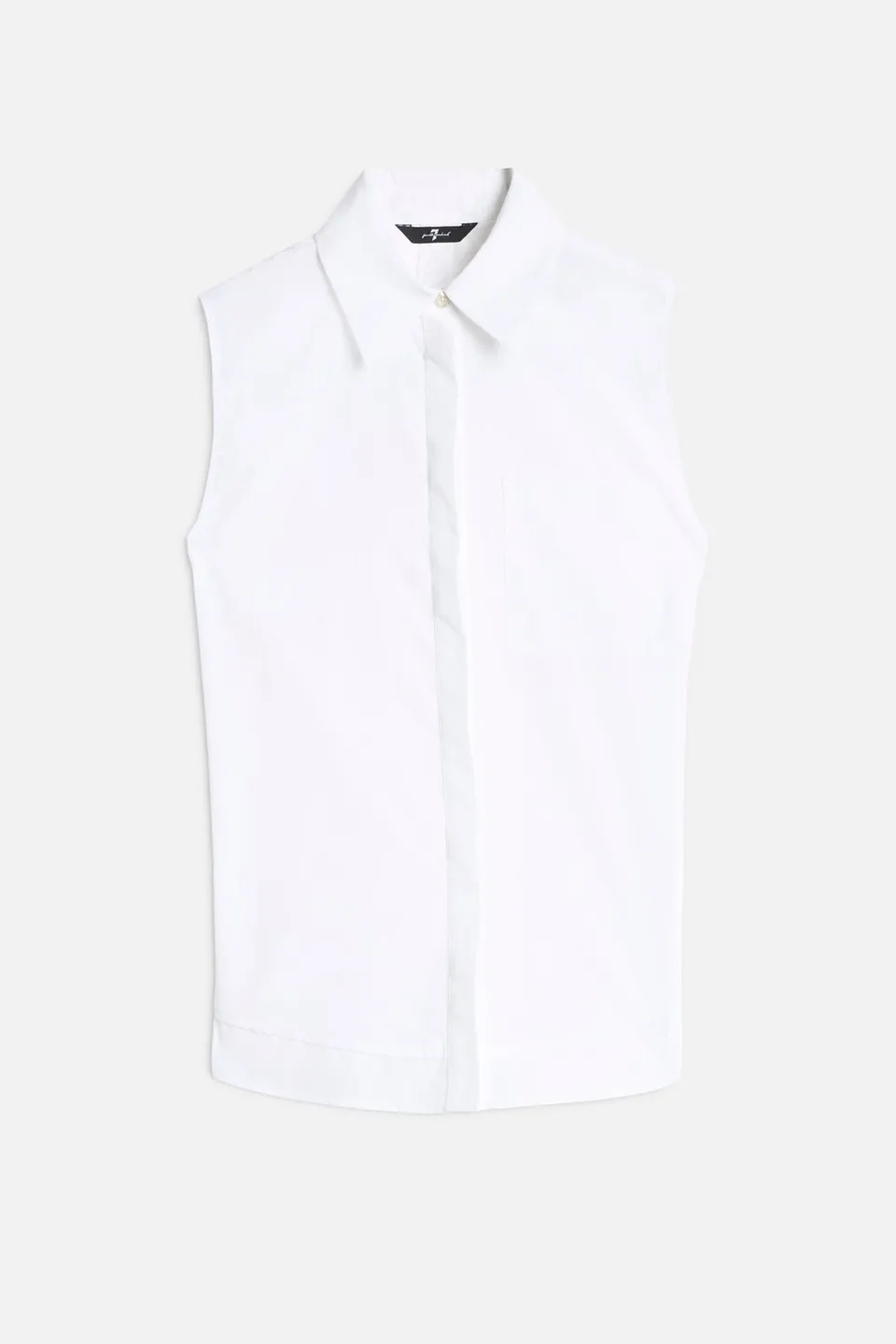 7-for-all-mankind-open-back-sleeveless-shirt-bluse-poplin-optical-white image 1