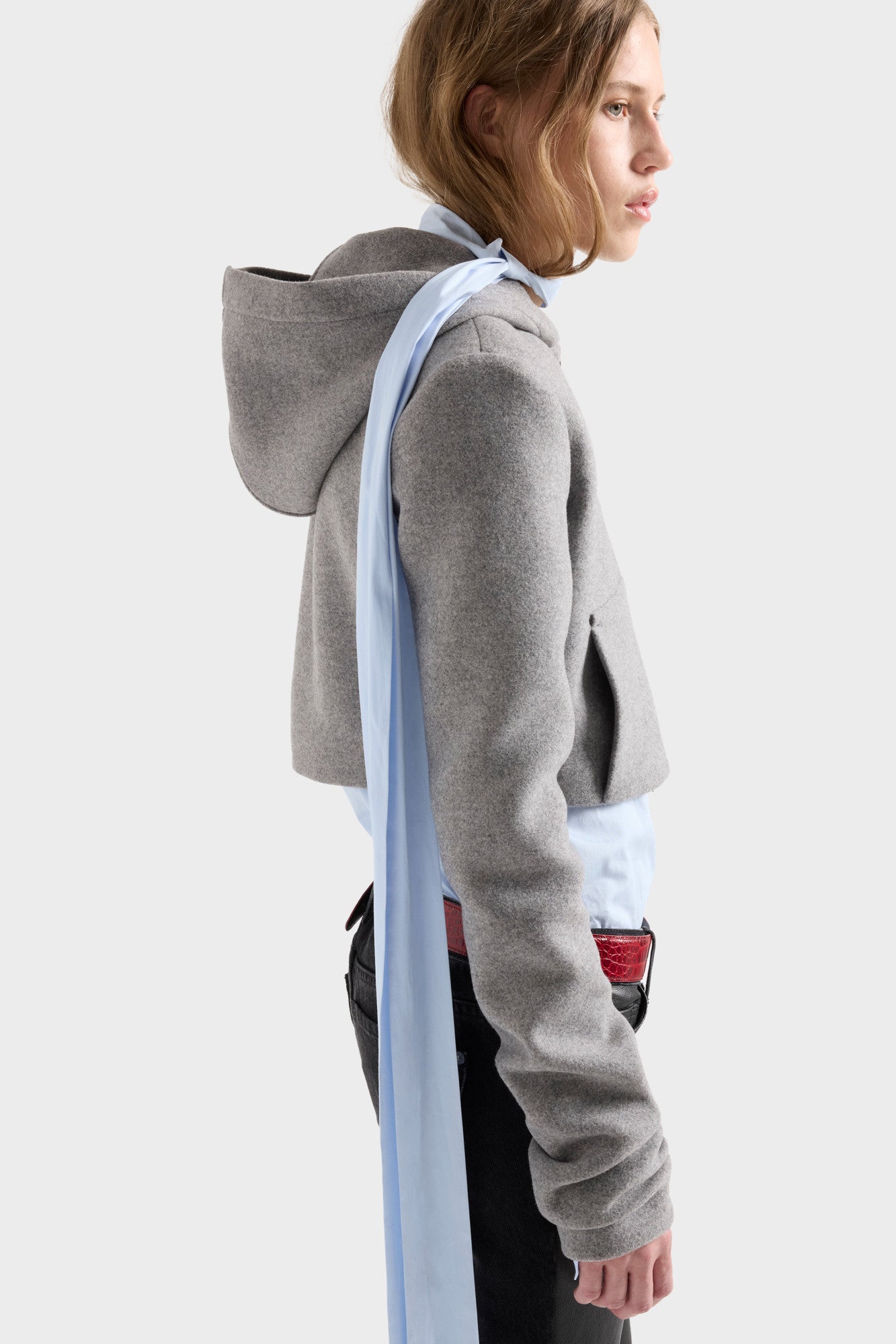 7-for-all-mankind-ruched-zip-hoodie-in-wool-slate image 6