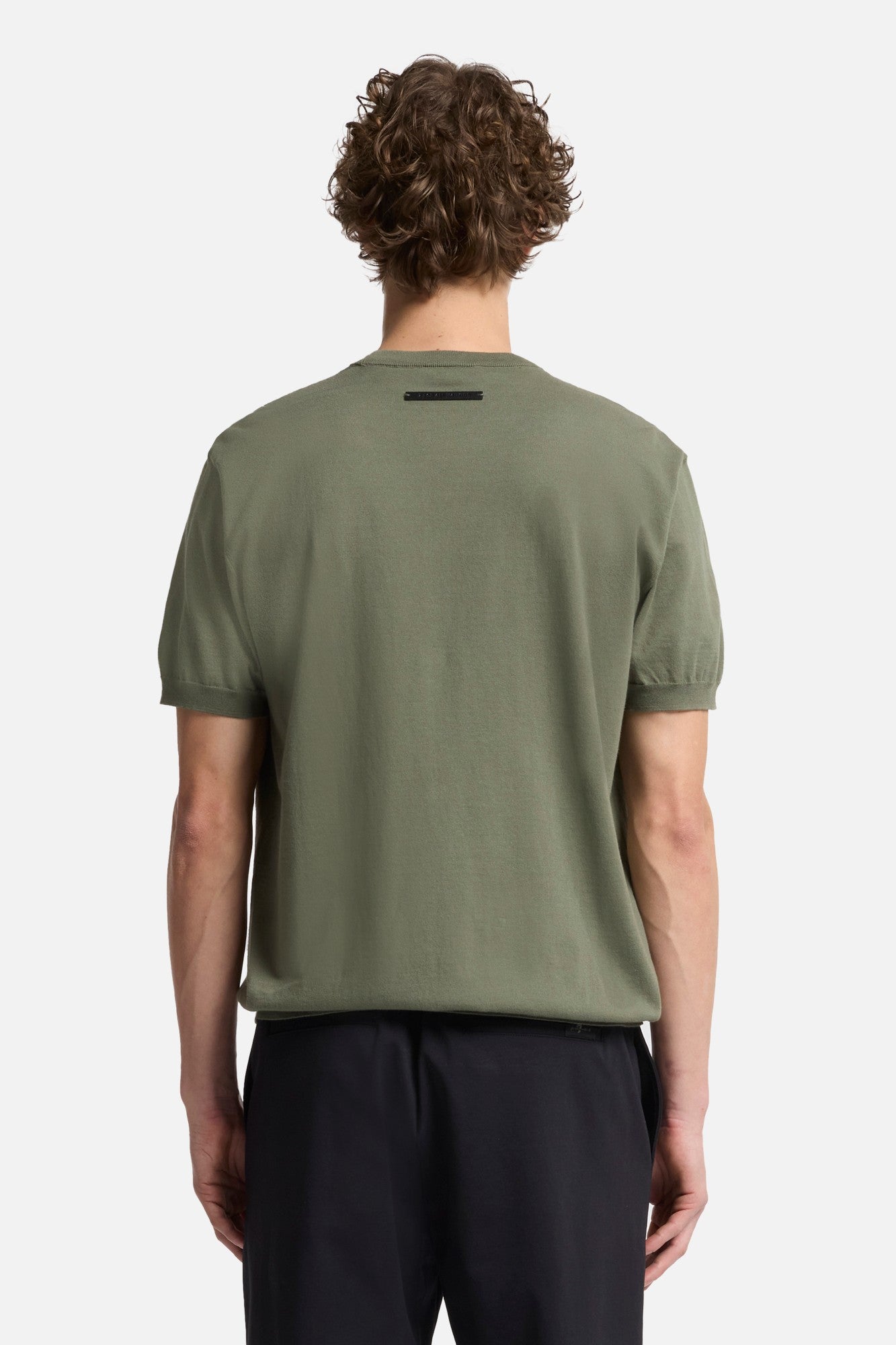 7-for-all-mankind-classic-cotton-kurzarm-pullover-army-green image 5