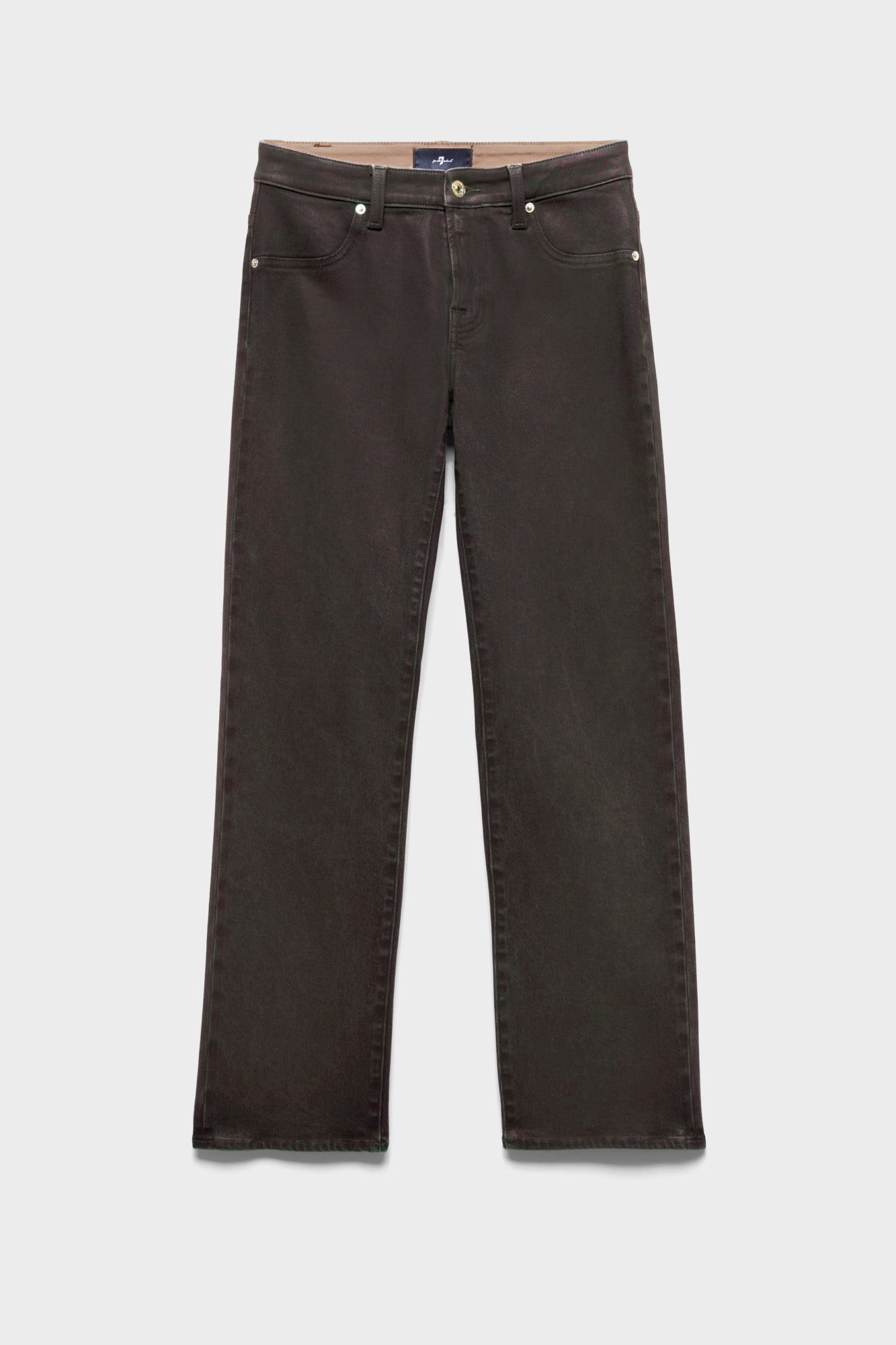 7-for-all-mankind-calie-straight-jeans-coated-denim-brown-damen image 1