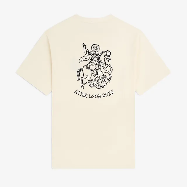 aim-leon-dore-saint-george-graphic-tee-creme image 1