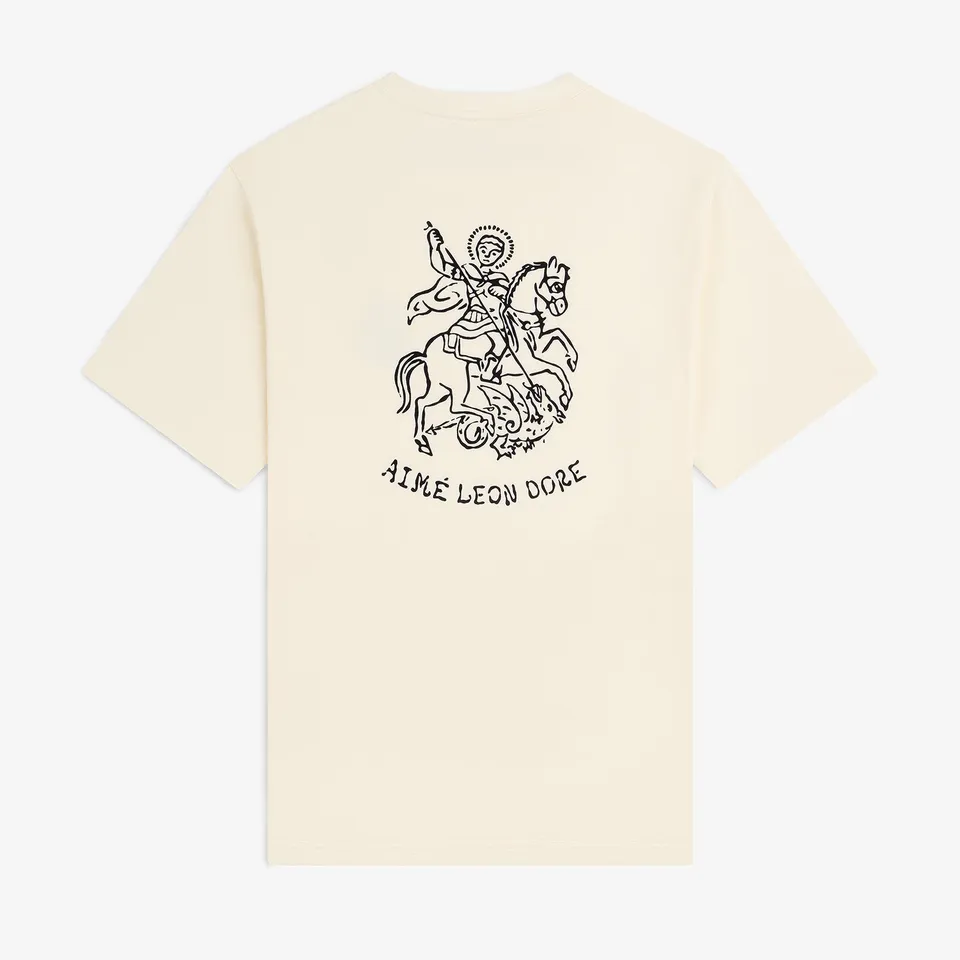 aim-leon-dore-saint-george-graphic-tee-creme image 1