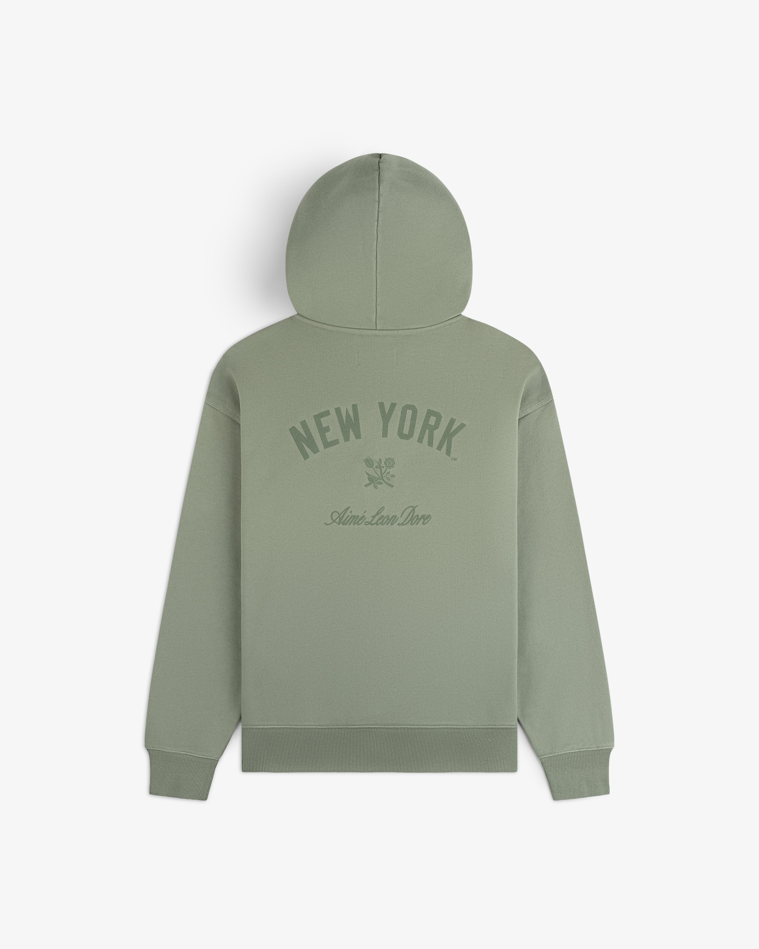 aim-leon-dore-yankees-washed-full-zip-hoodie-sweatjacke-gr-n image 3
