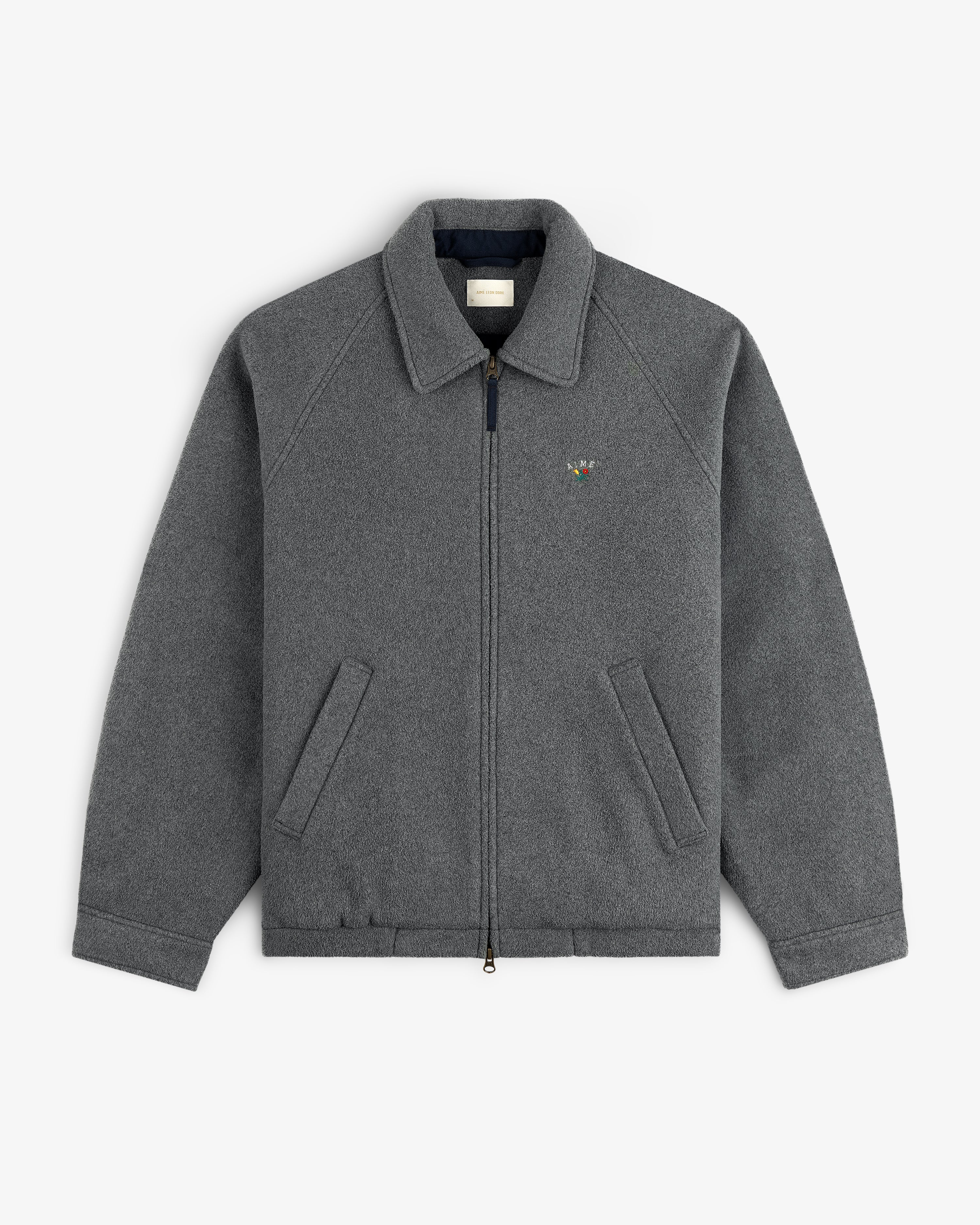 aim-leon-dore-crest-fleece-casual-jacke-grau image 2