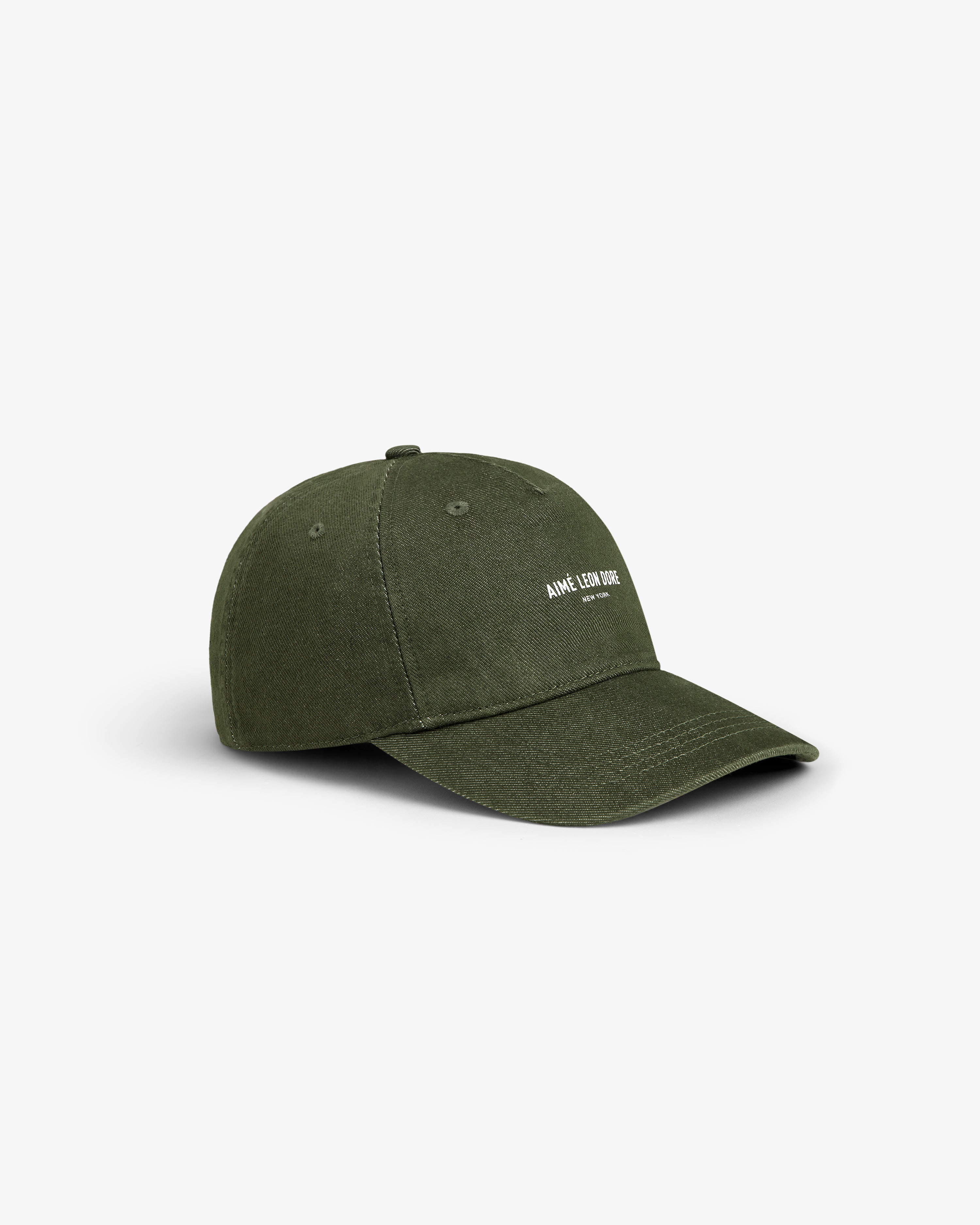 aim-leon-dore-vintage-micro-logo-hat-5-panel-olive image 3
