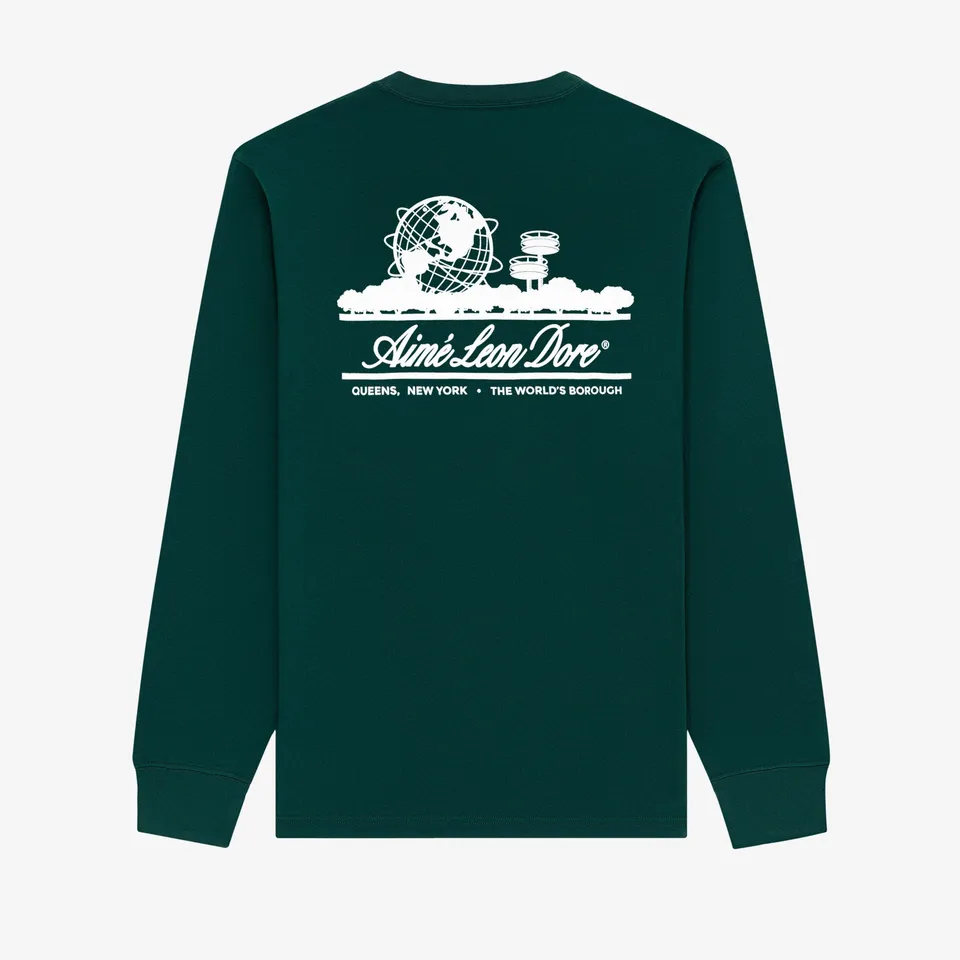 aim-leon-dore-long-sleeve-unisphere-tee-gr-n image 1