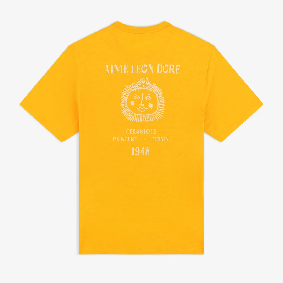 aim-leon-dore-artiste-pocket-t-shirt-gelb-regular-fit image 1