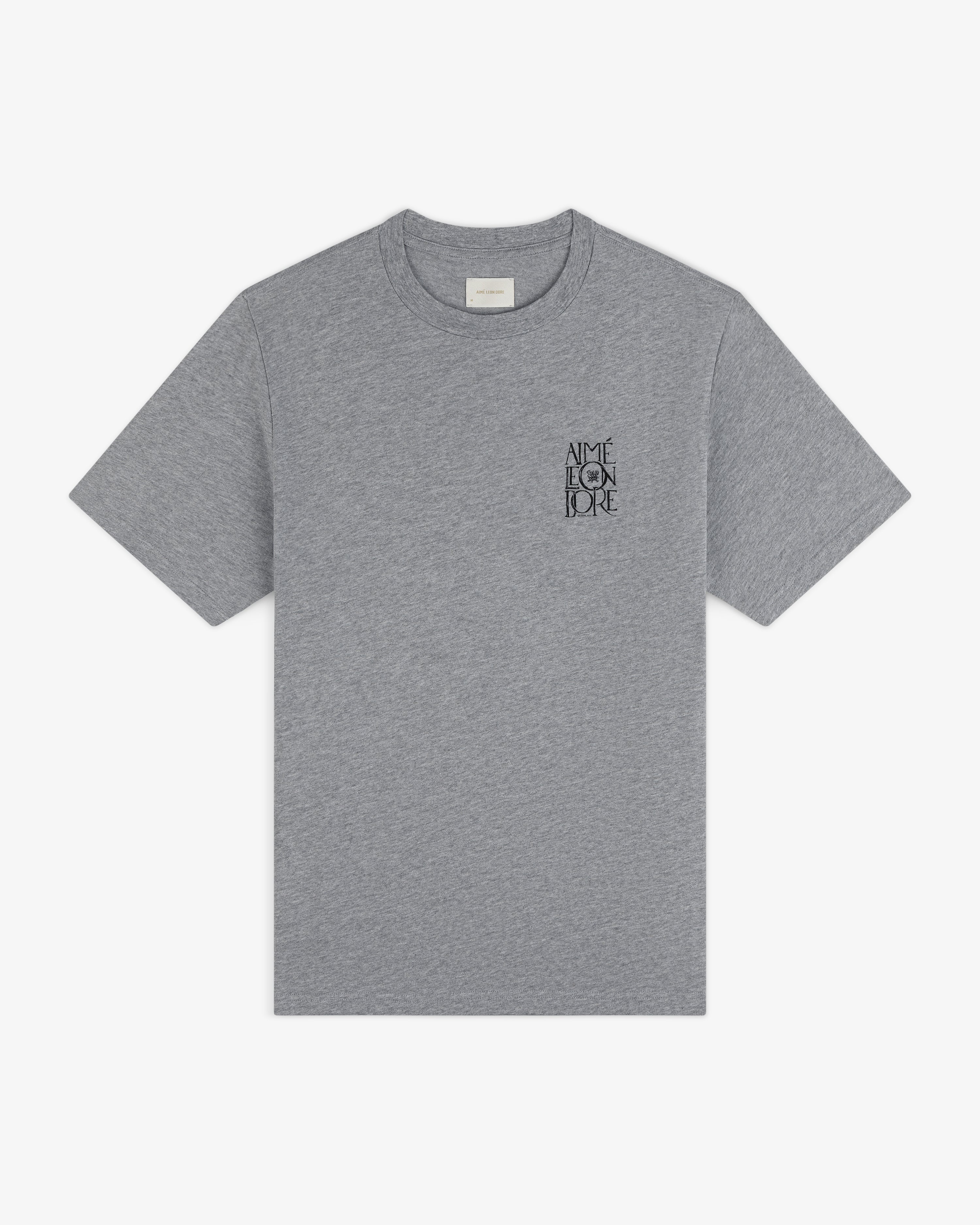 aim-leon-dore-stacked-logo-slub-tee-grau image 2