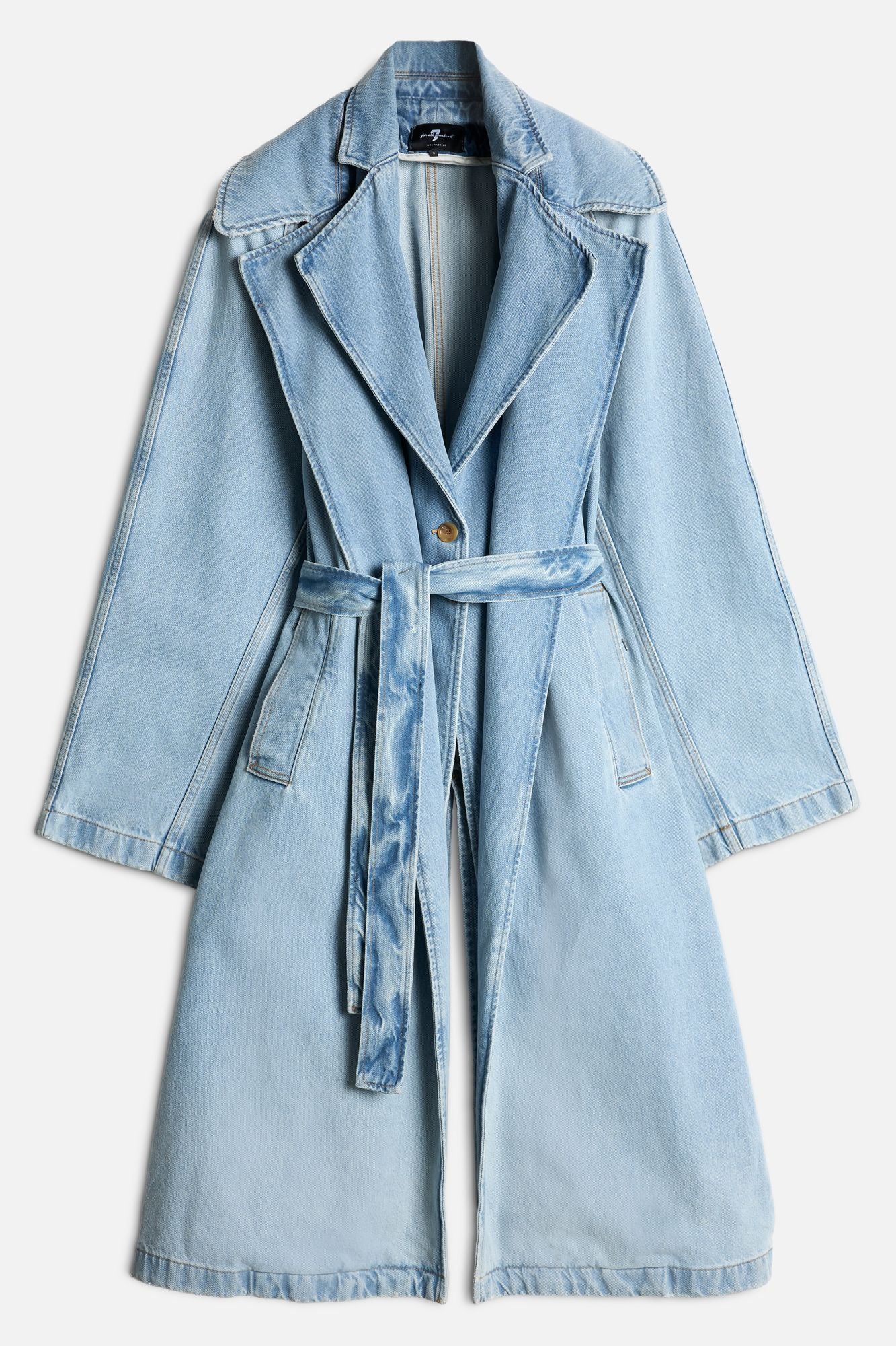 7-for-all-mankind-denim-trench-coat-bleach-damen image 1