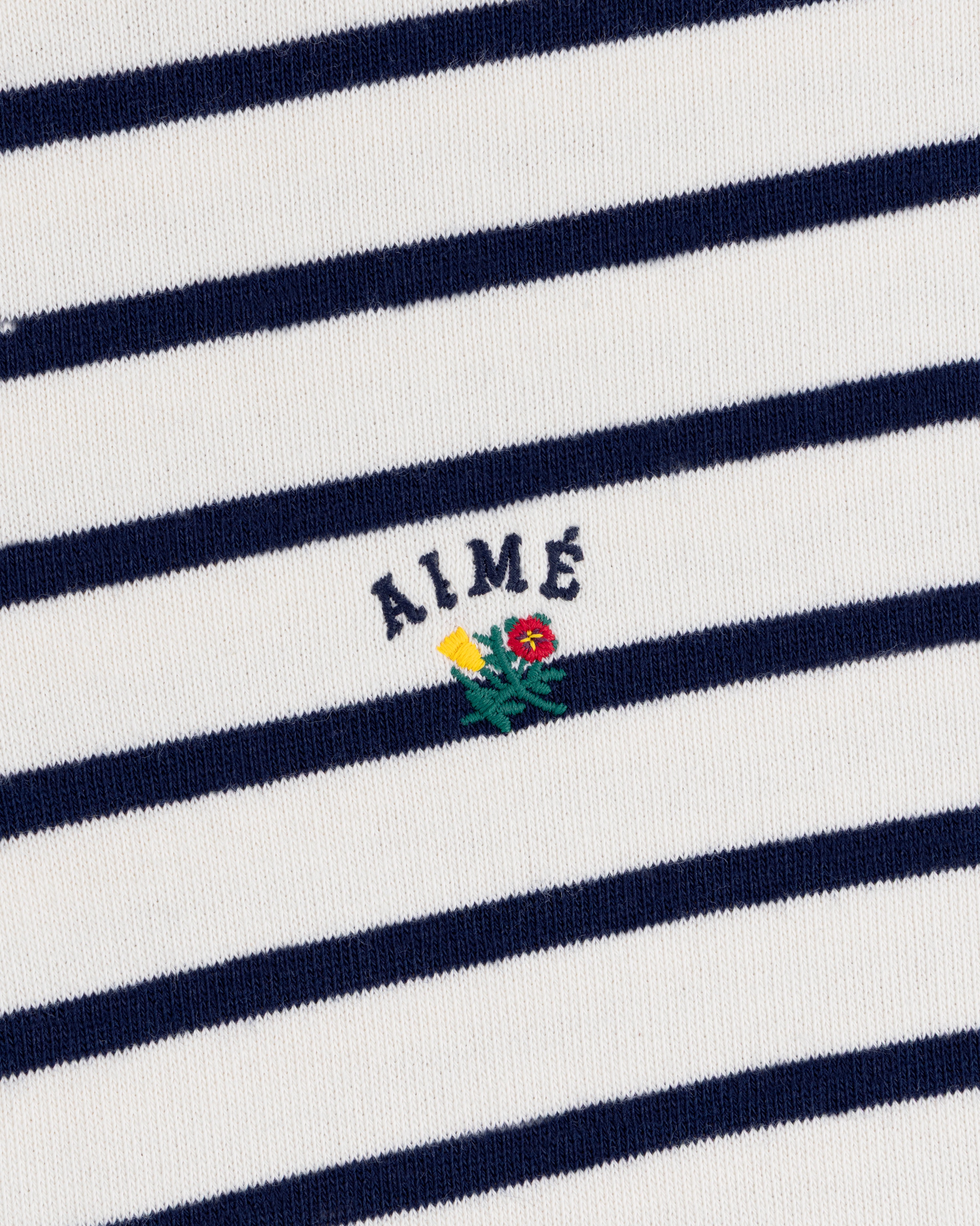 aim-leon-dore-striped-crest-quarter-zip-creme-navy image 5