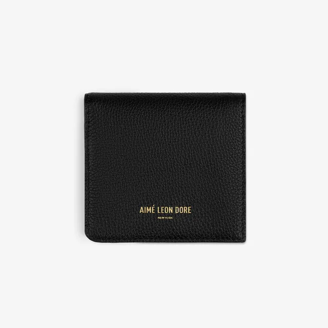 aim-leon-dore-leather-bi-fold-wallet-schwarze-geldb-rse-aus-kalbsleder image 1