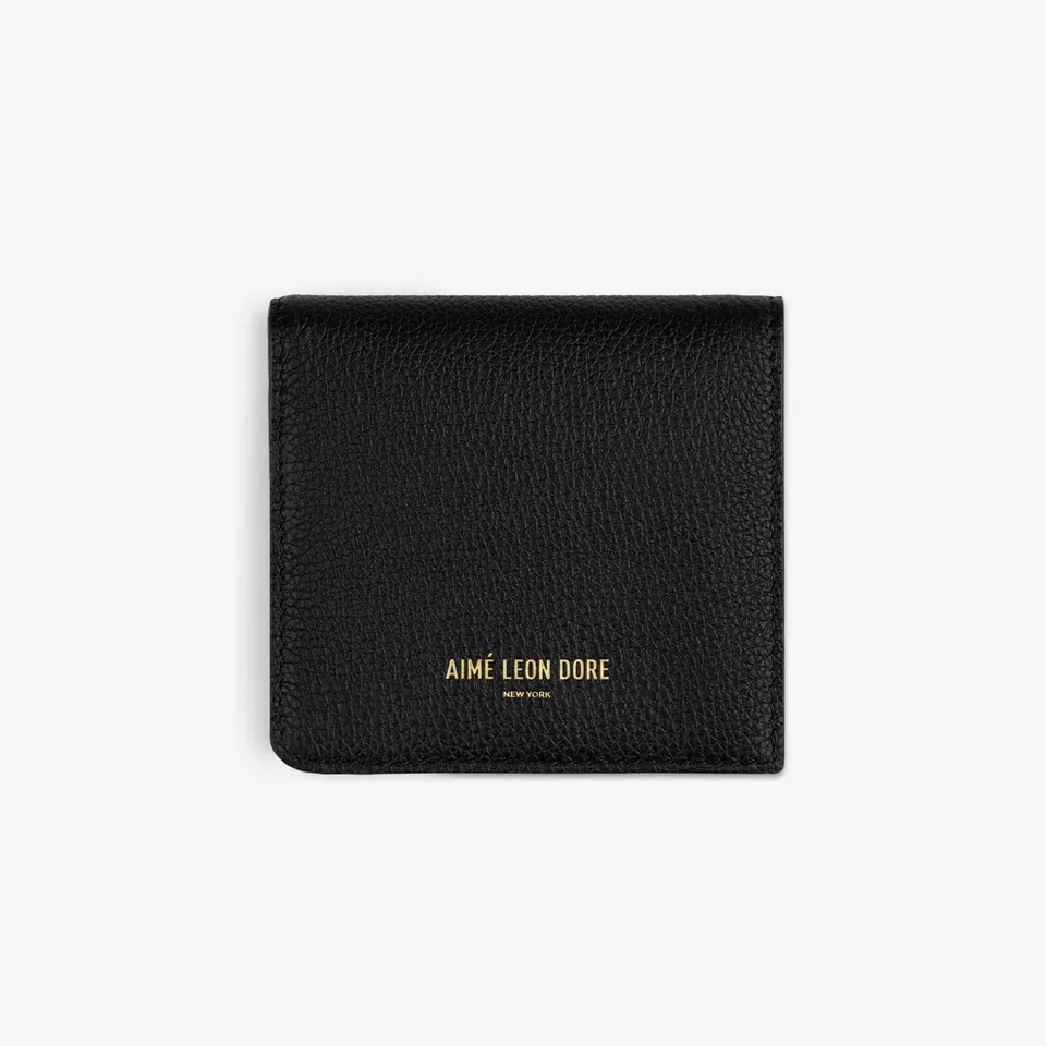 aim-leon-dore-leather-bi-fold-wallet-schwarze-geldb-rse-aus-kalbsleder image 1