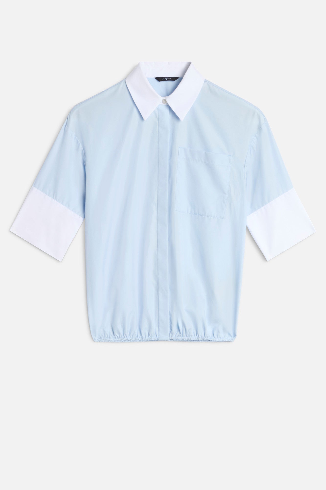 7-for-all-mankind-short-sleeve-poplin-hemd-sky-blue image 1