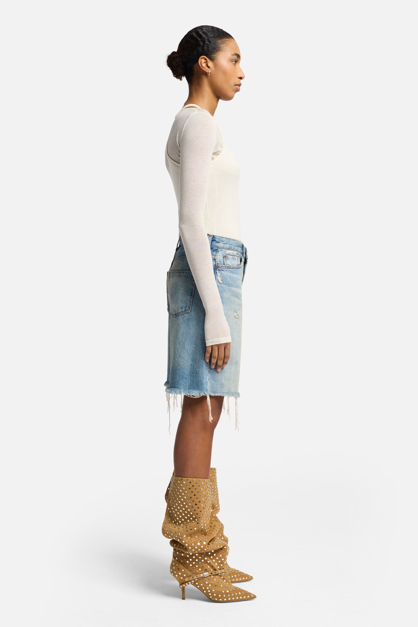 mankind-lola-denim-shorts-damen-kupfer-mid-rise image 6
