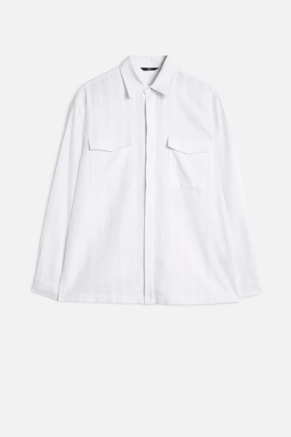 7-for-all-mankind-utility-shirt-baumwolle-leinen-wei-herren image 1