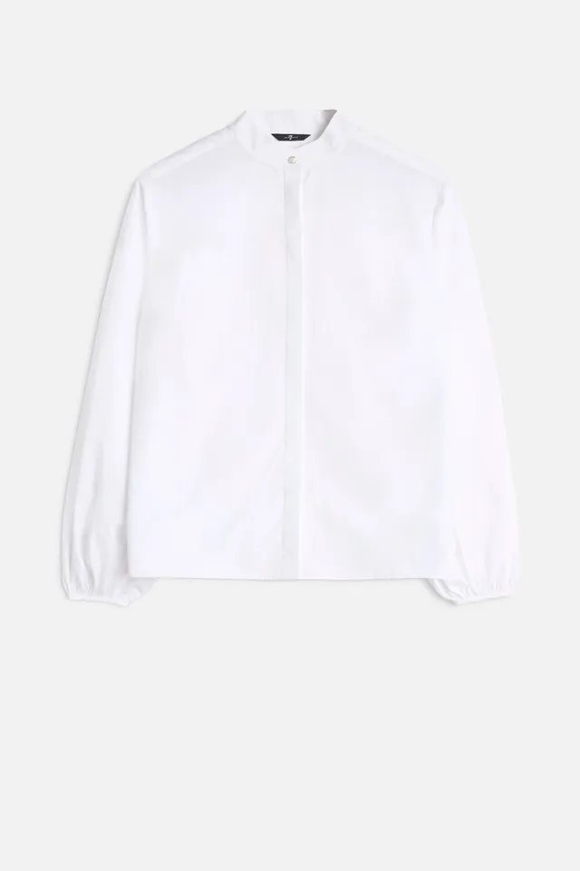 7-for-all-mankind-poplin-balloon-sleeve-hemd-wei image 1