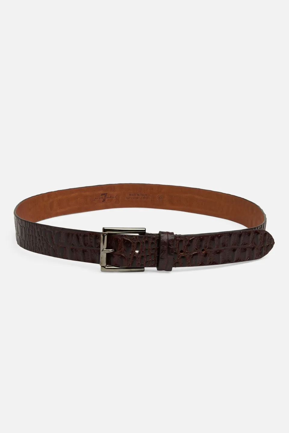 7-for-all-mankind-croc-italian-leather-belt-brown-herreng-rtel image 1