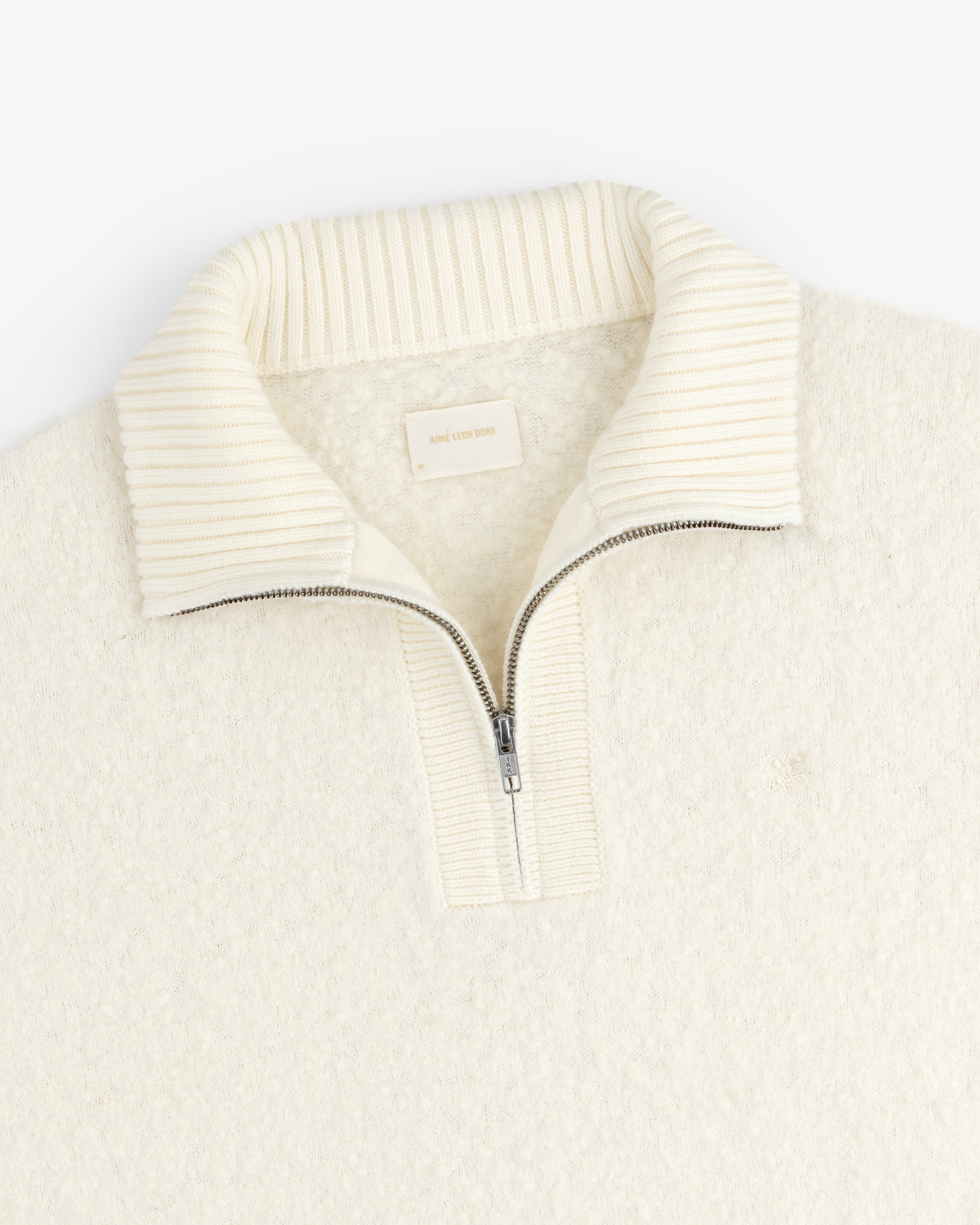 aim-leon-dore-alpaca-wool-quarter-zip-pullover-cream image 4