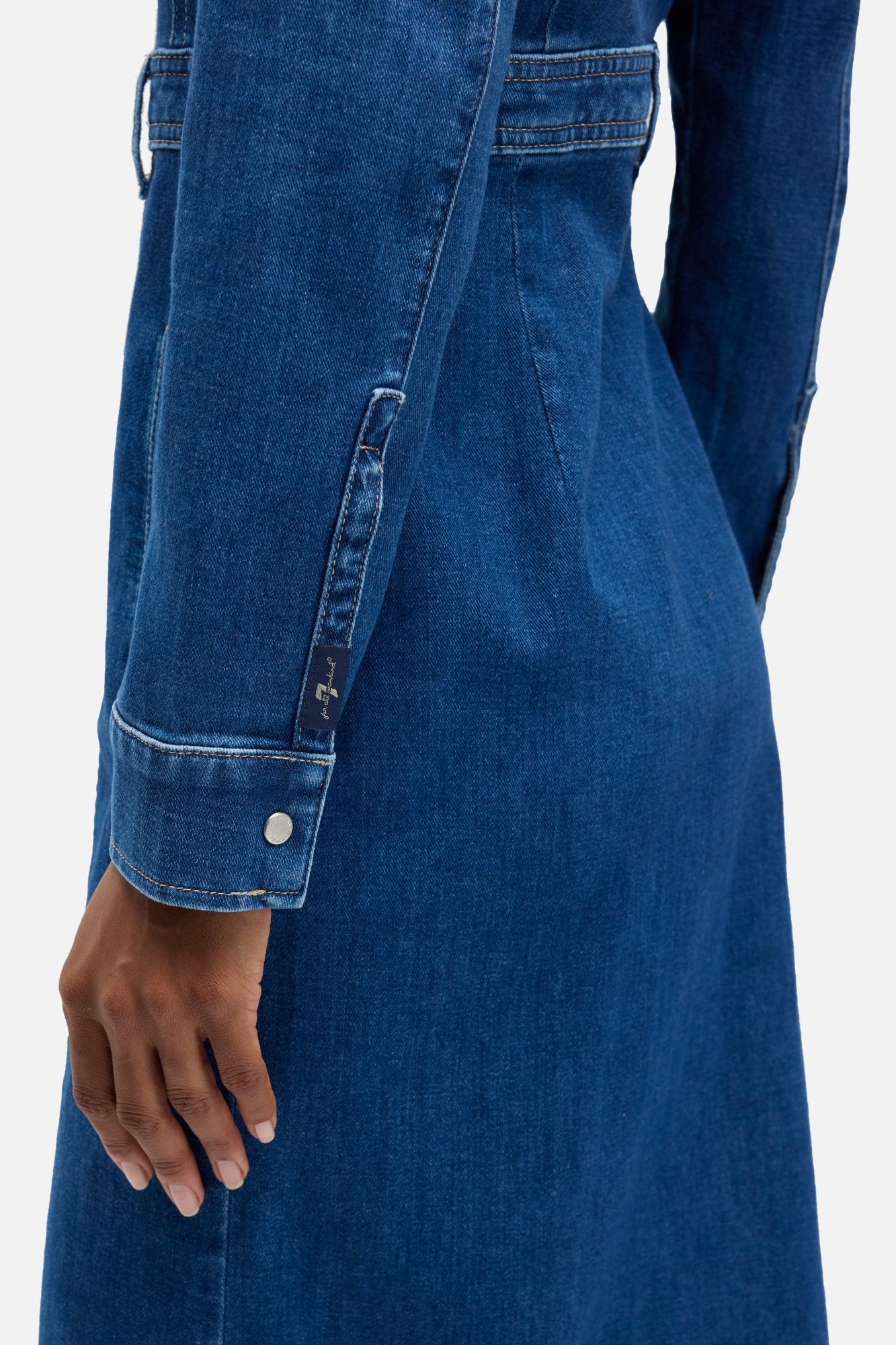 7-for-all-mankind-left-hand-luxe-dress-lolly-damen-jeanskleid-dark-wash image 7
