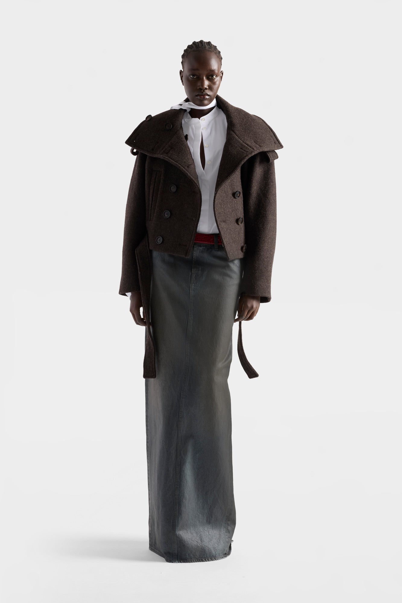 7-for-all-mankind-double-breasted-high-neck-kurzmantel-wool-chestnut image 2