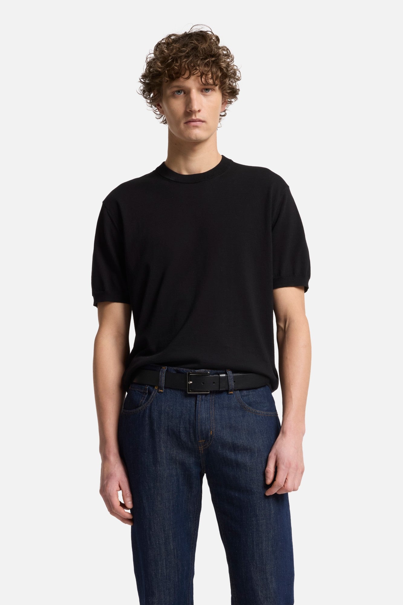7-for-all-mankind-classic-cotton-kurzarm-pullover-schwarz-herren image 3