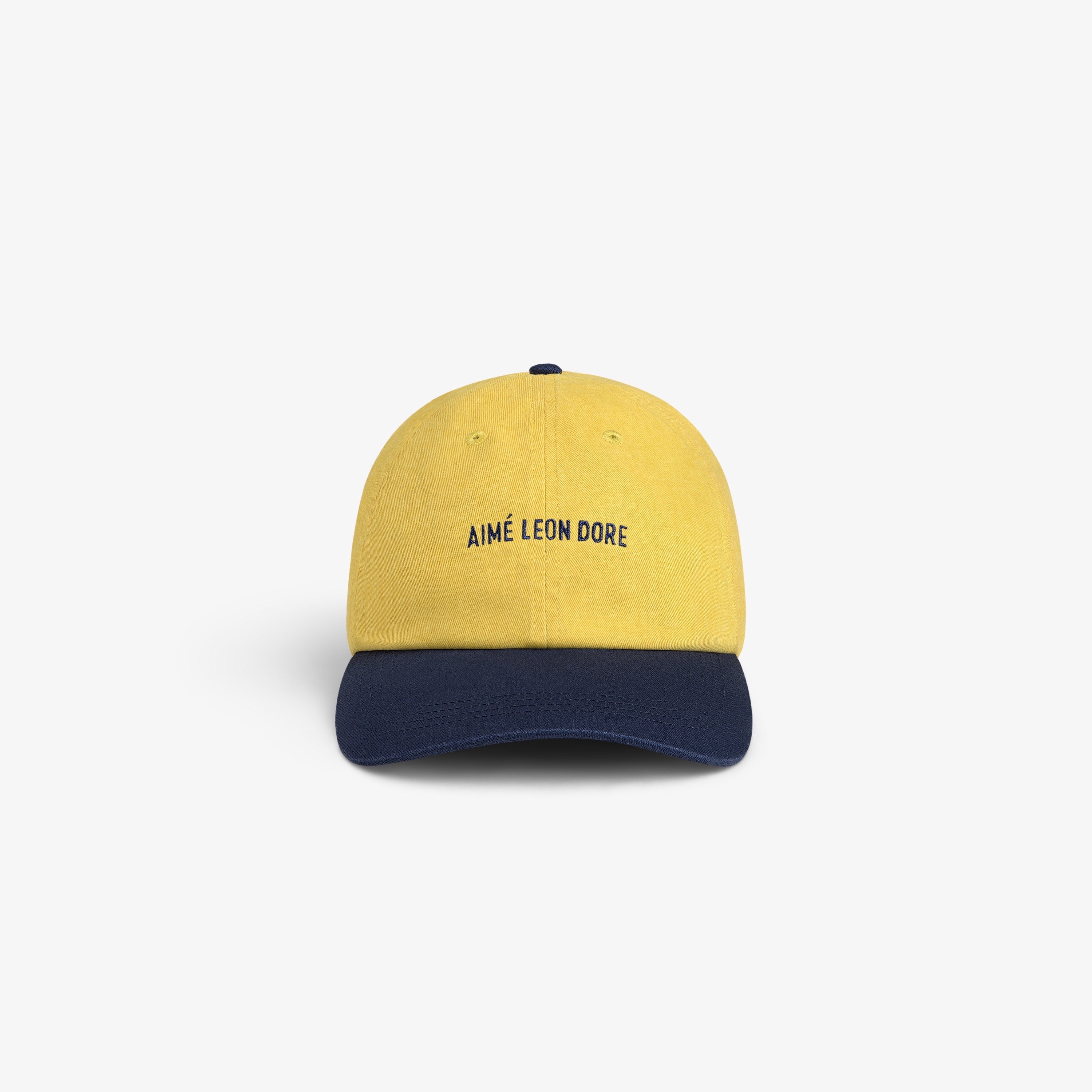 aim-leon-dore-pigment-dyed-logo-cap-gelb-navy image 1